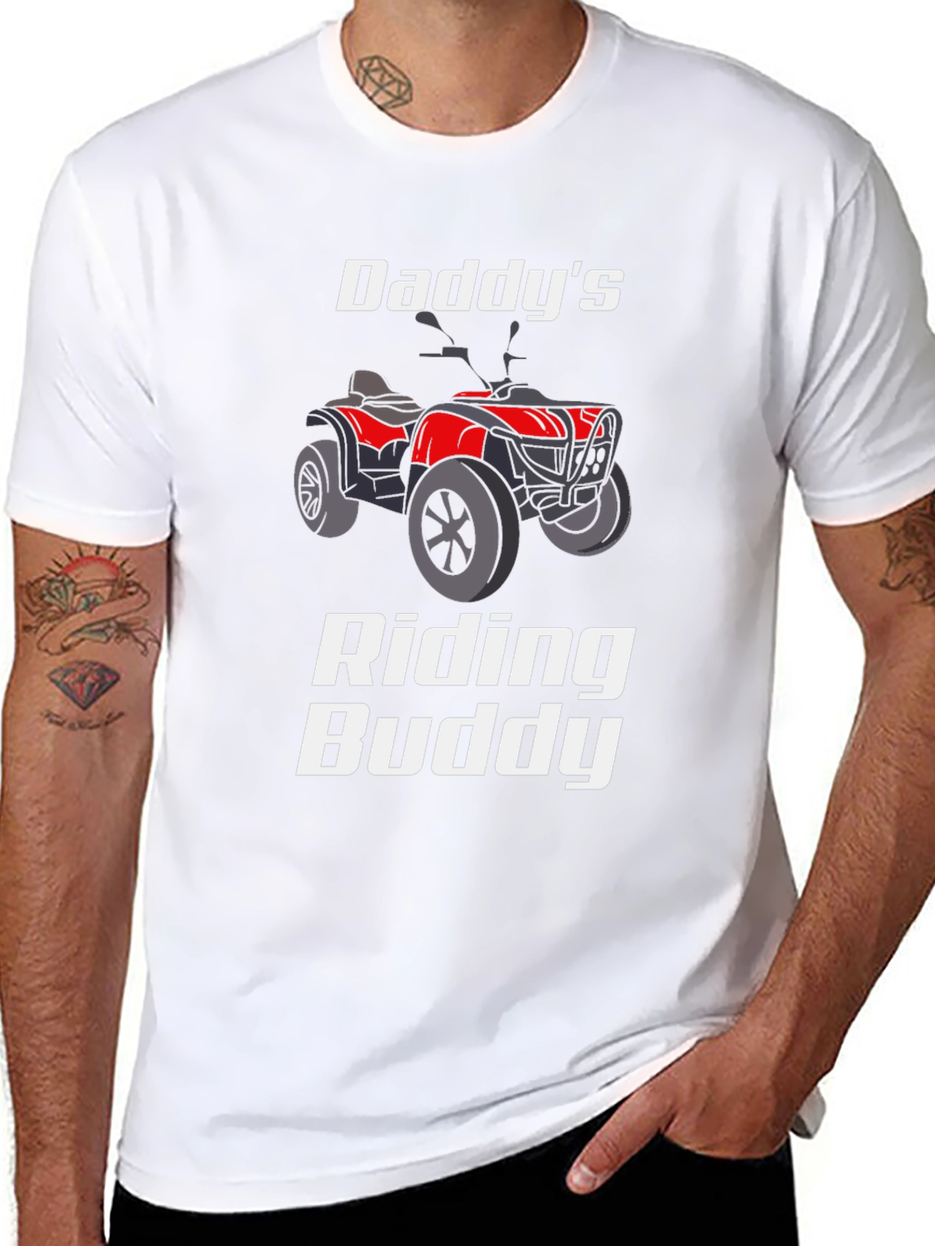 Daddys Riding Buddy Graphic Tee - Black