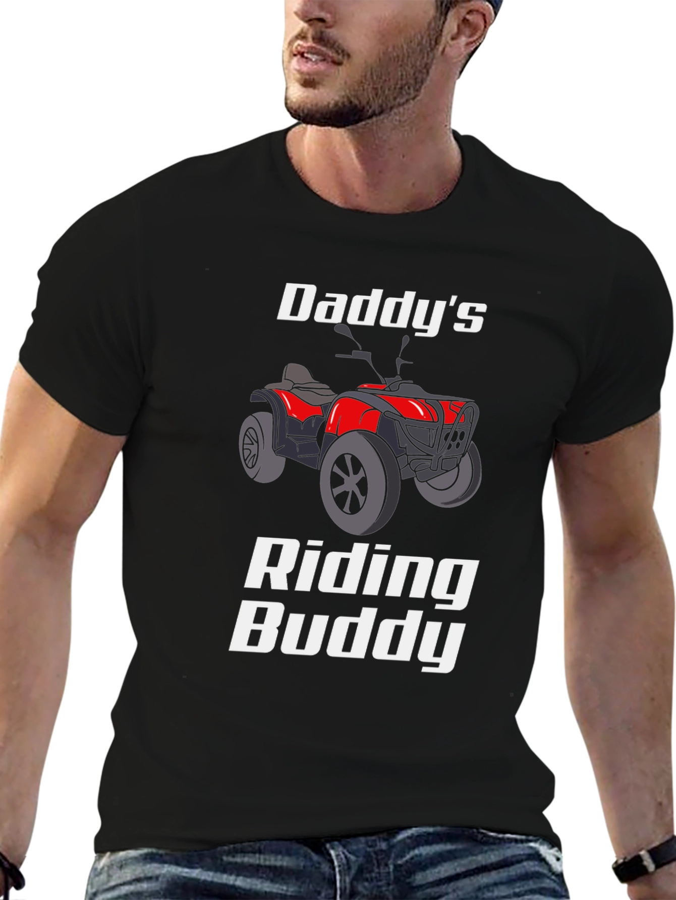 Daddys Riding Buddy Graphic Tee - Black