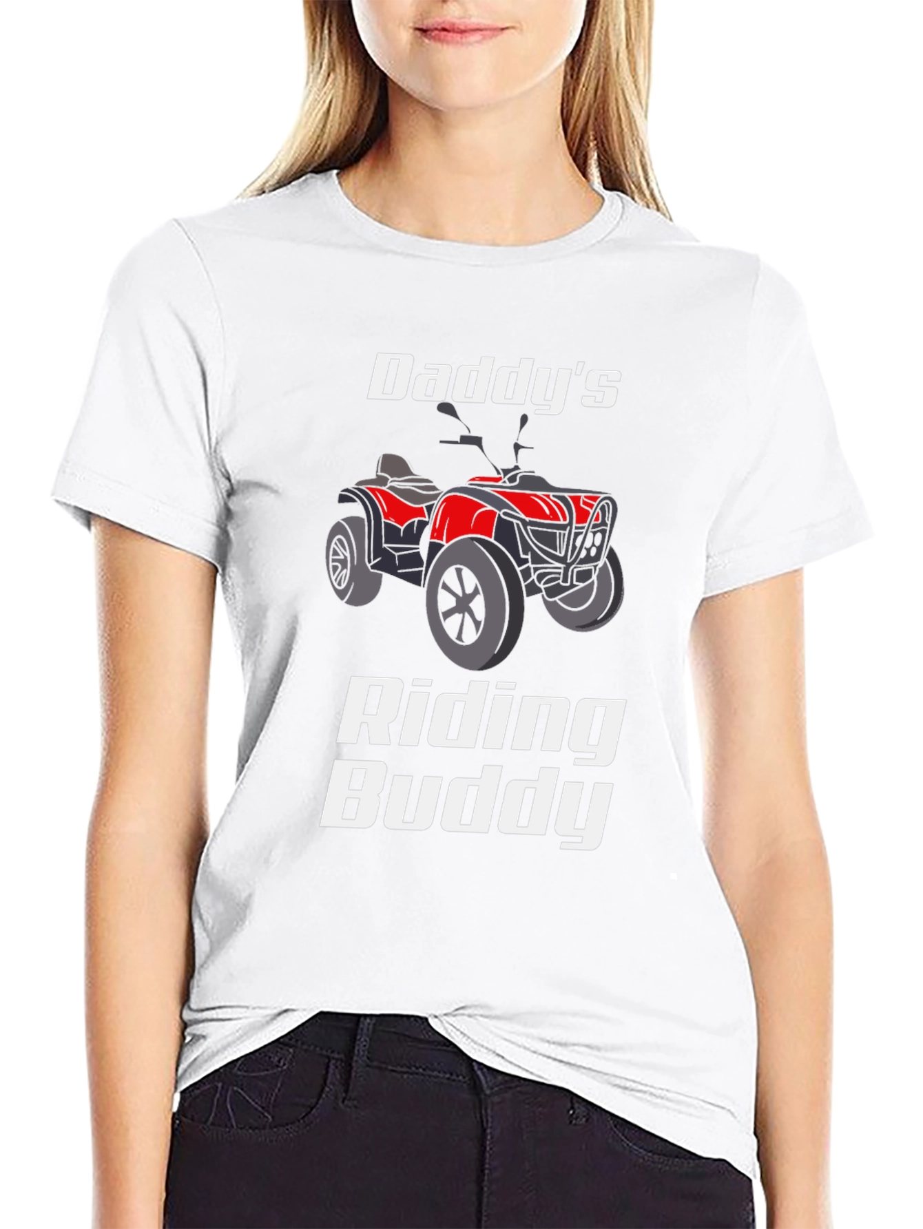Daddys Riding Buddy Graphic Tee - Black
