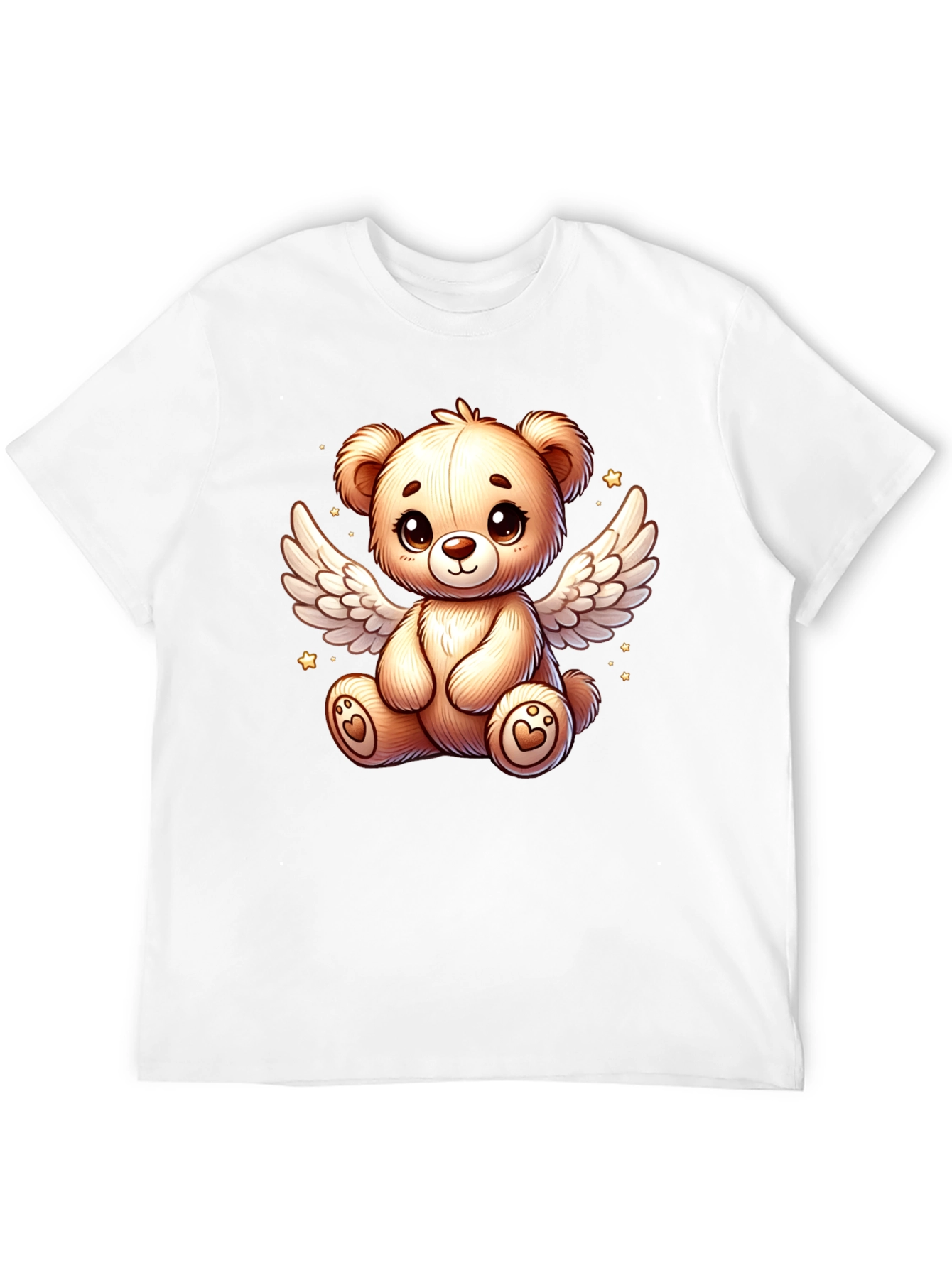 Angel Teddy Bear Black T-Shirt