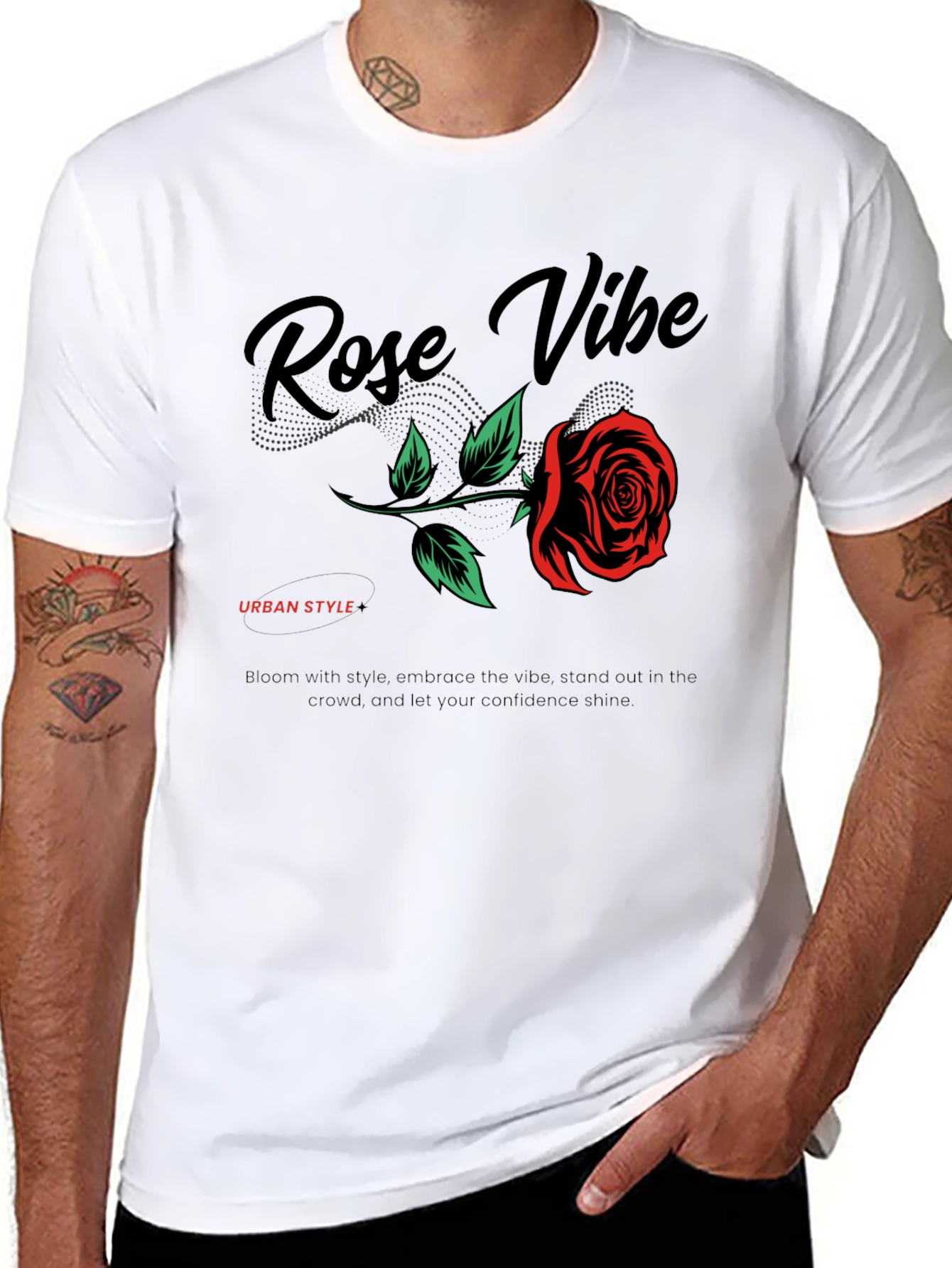 Rose Vibe Graphic Tee - Urban Style