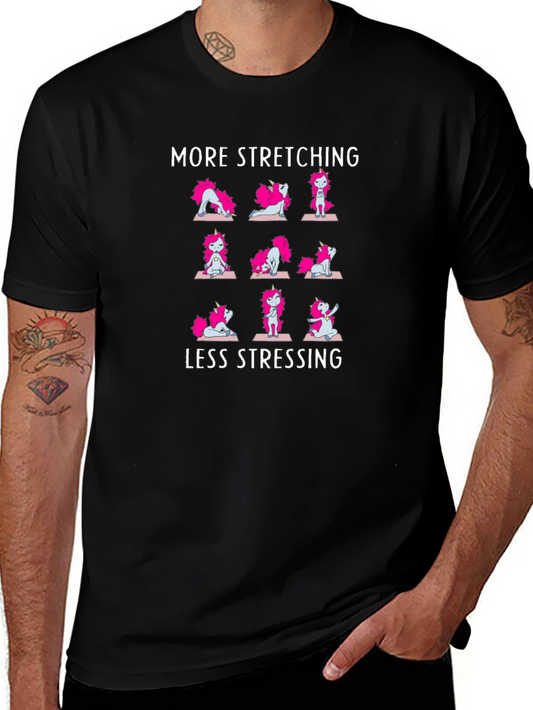 Yoga Unicorn Graphic Tee - Stretch More Stress Less