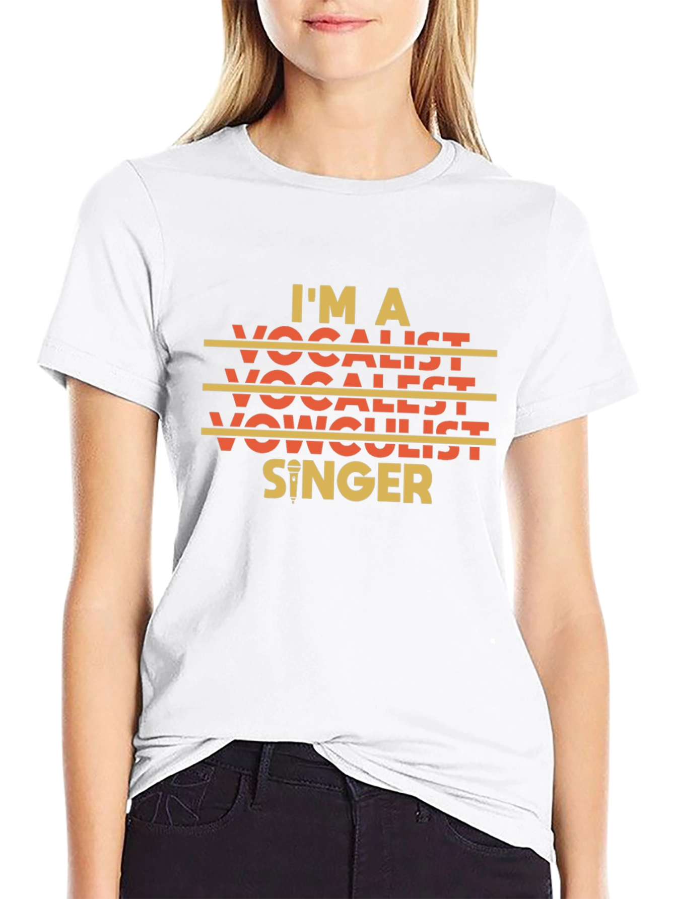 Im A Vocalist Singer Graphic Black T-Shirt