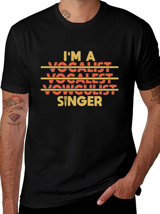 Im A Vocalist Singer Graphic Black T-Shirt