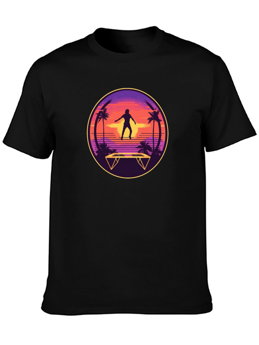 Retro Trampoline T-Shirt - Beach Vibes