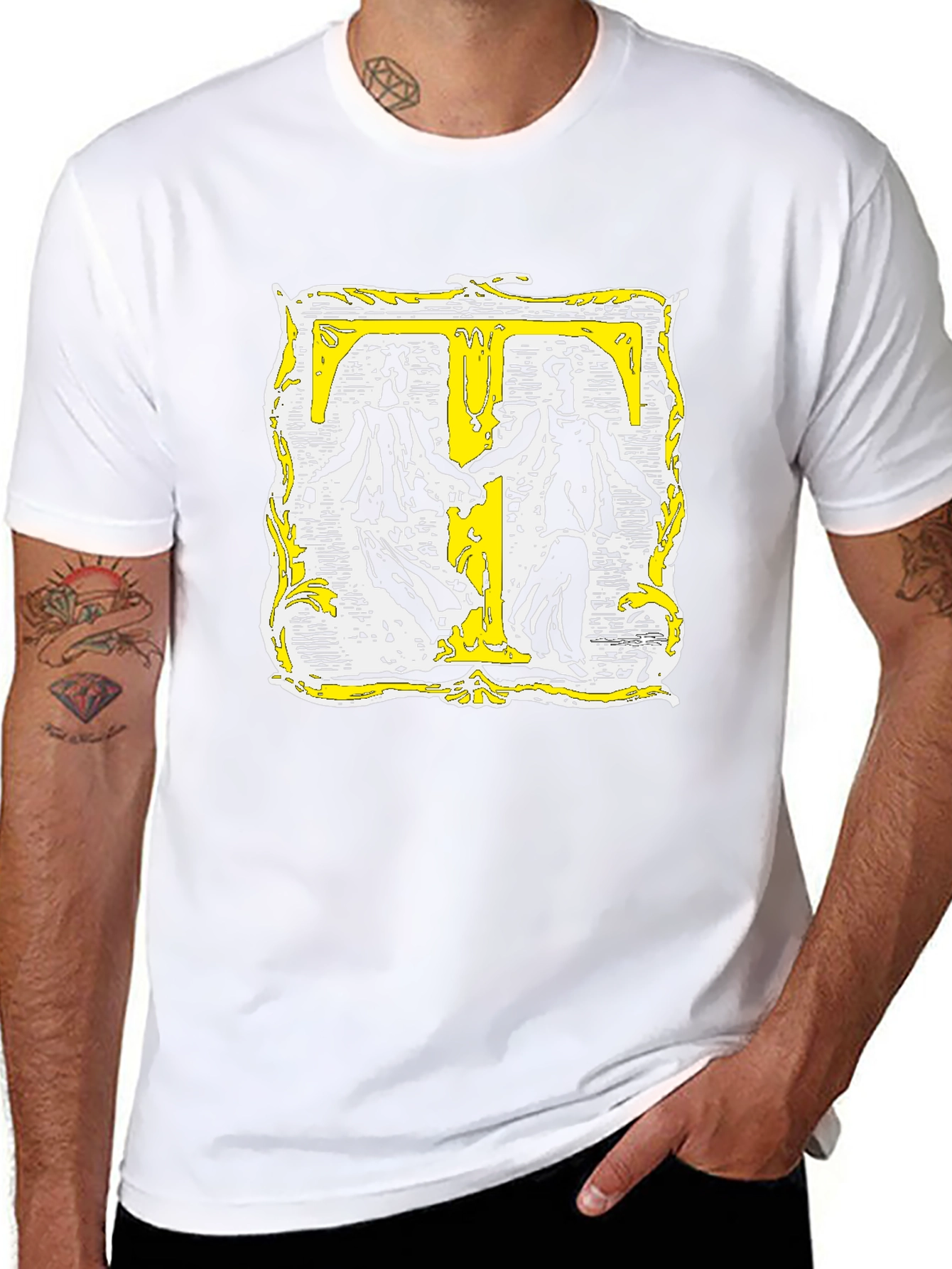 Gemini Zodiac Sign Black T-Shirt