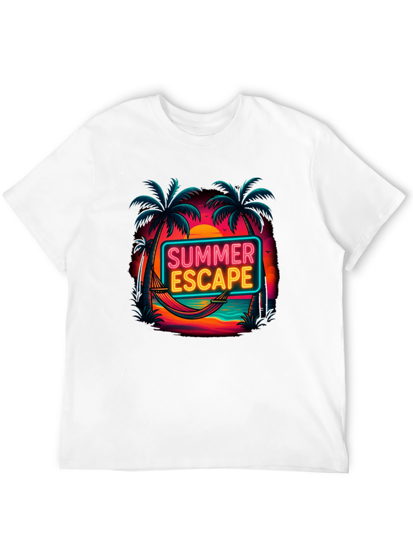 Summer Escape Graphic Tee - Tropical Vacation Vibes