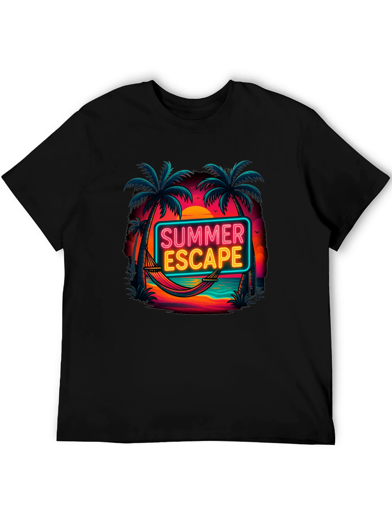 Summer Escape Graphic Tee - Tropical Vacation Vibes