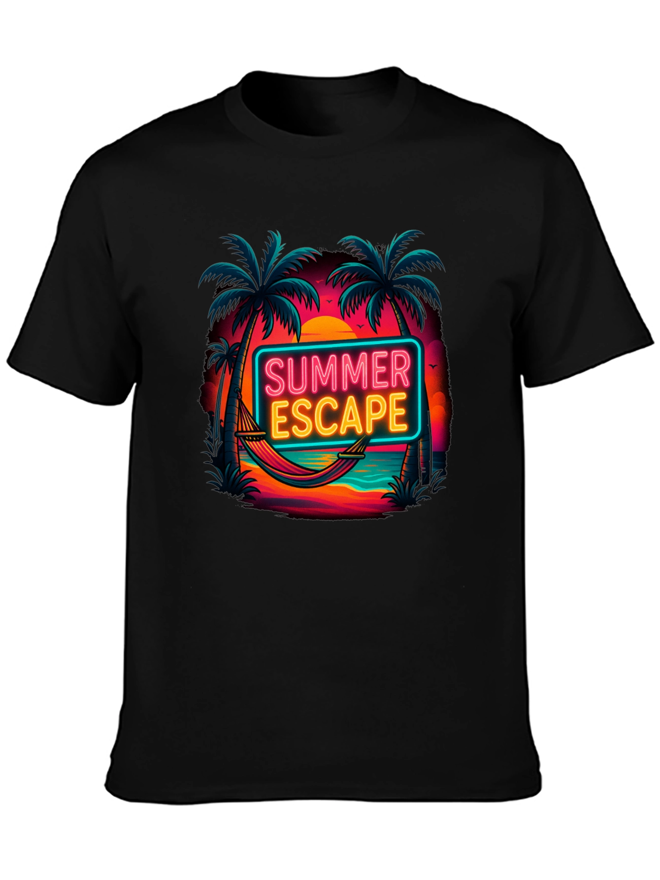 Summer Escape Graphic Tee - Tropical Vacation Vibes