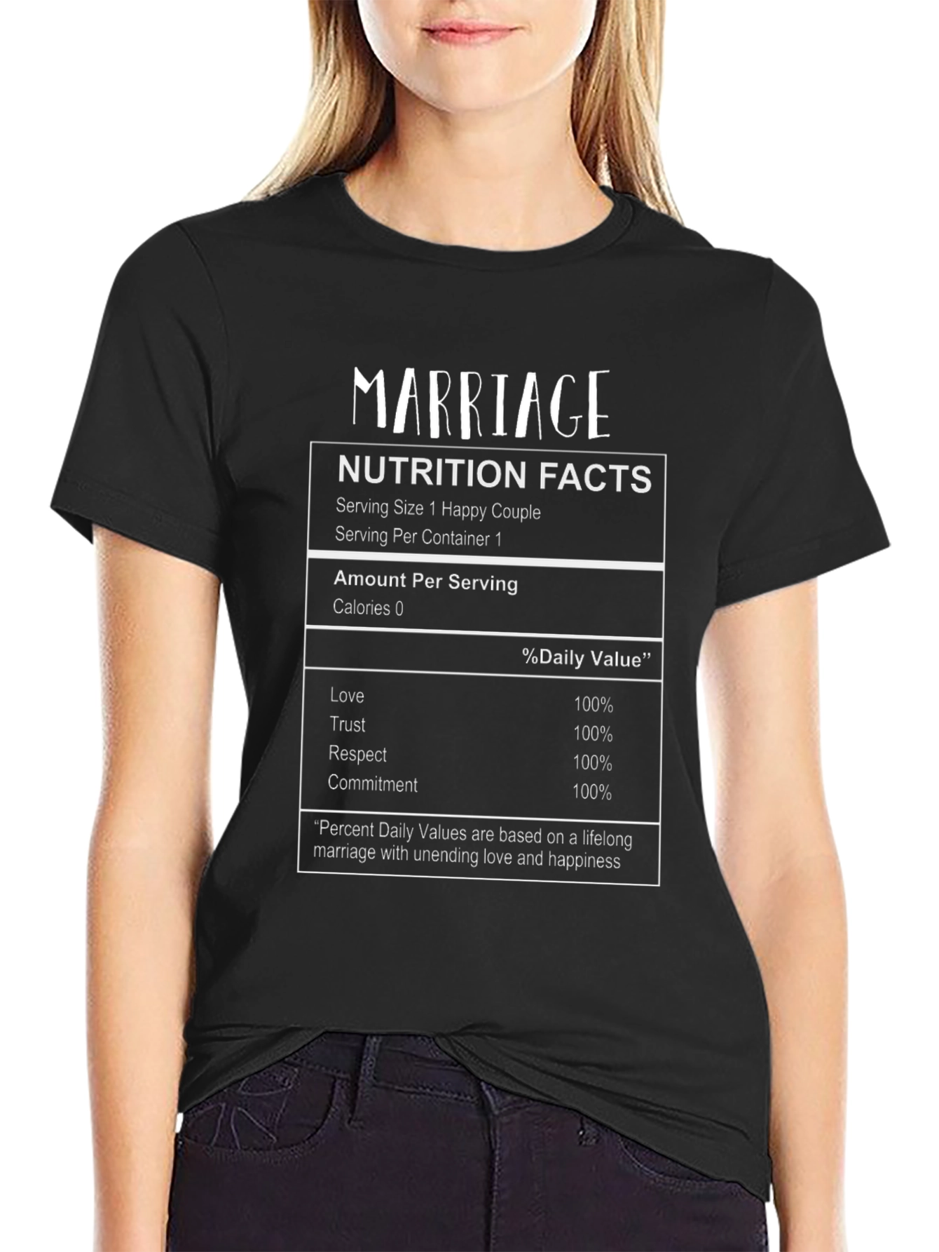 Marriage Nutrition Facts T-Shirt - Happy Couple Tee