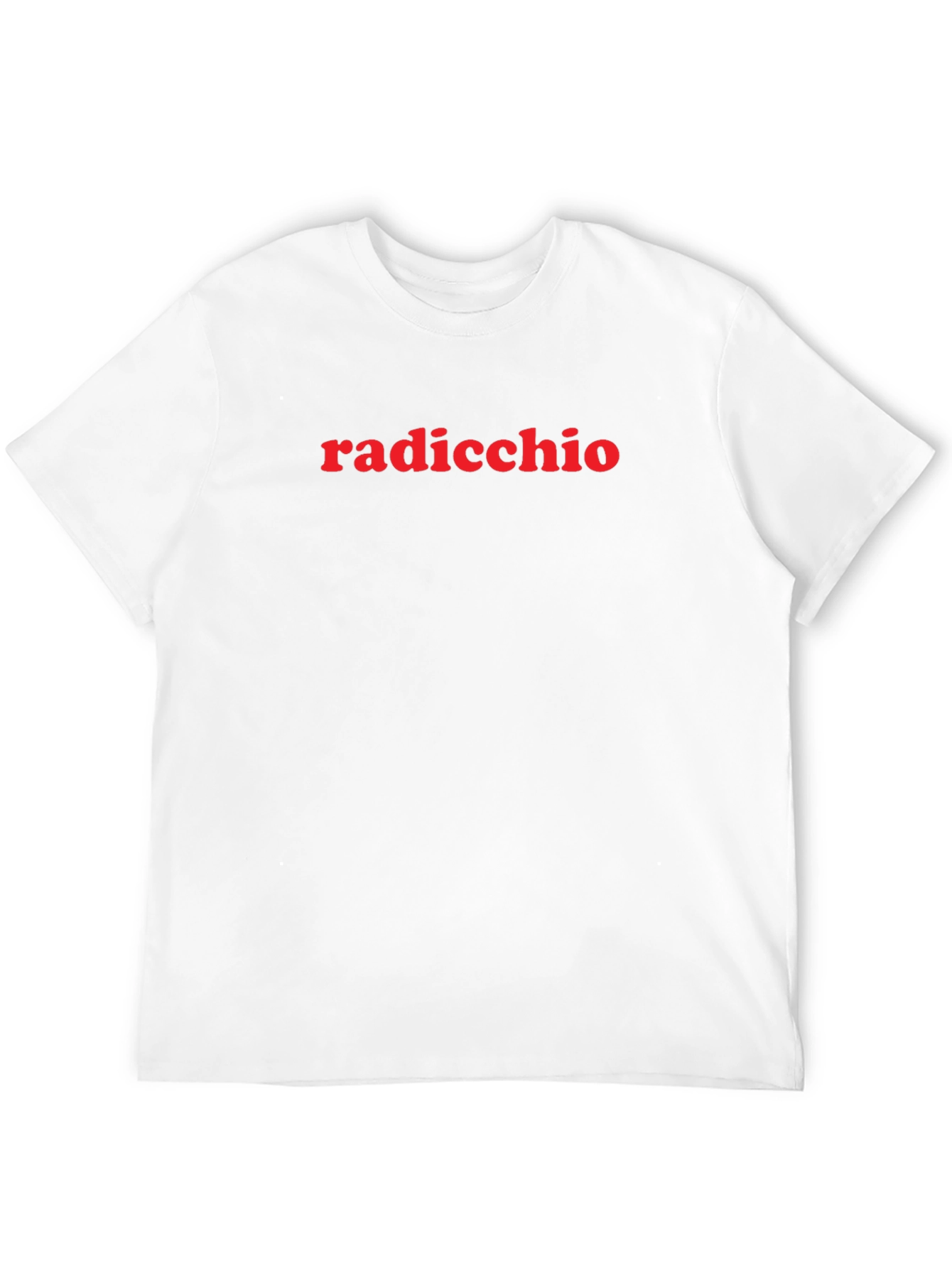 Radicchio T-Shirt - Stylish Red Text Design