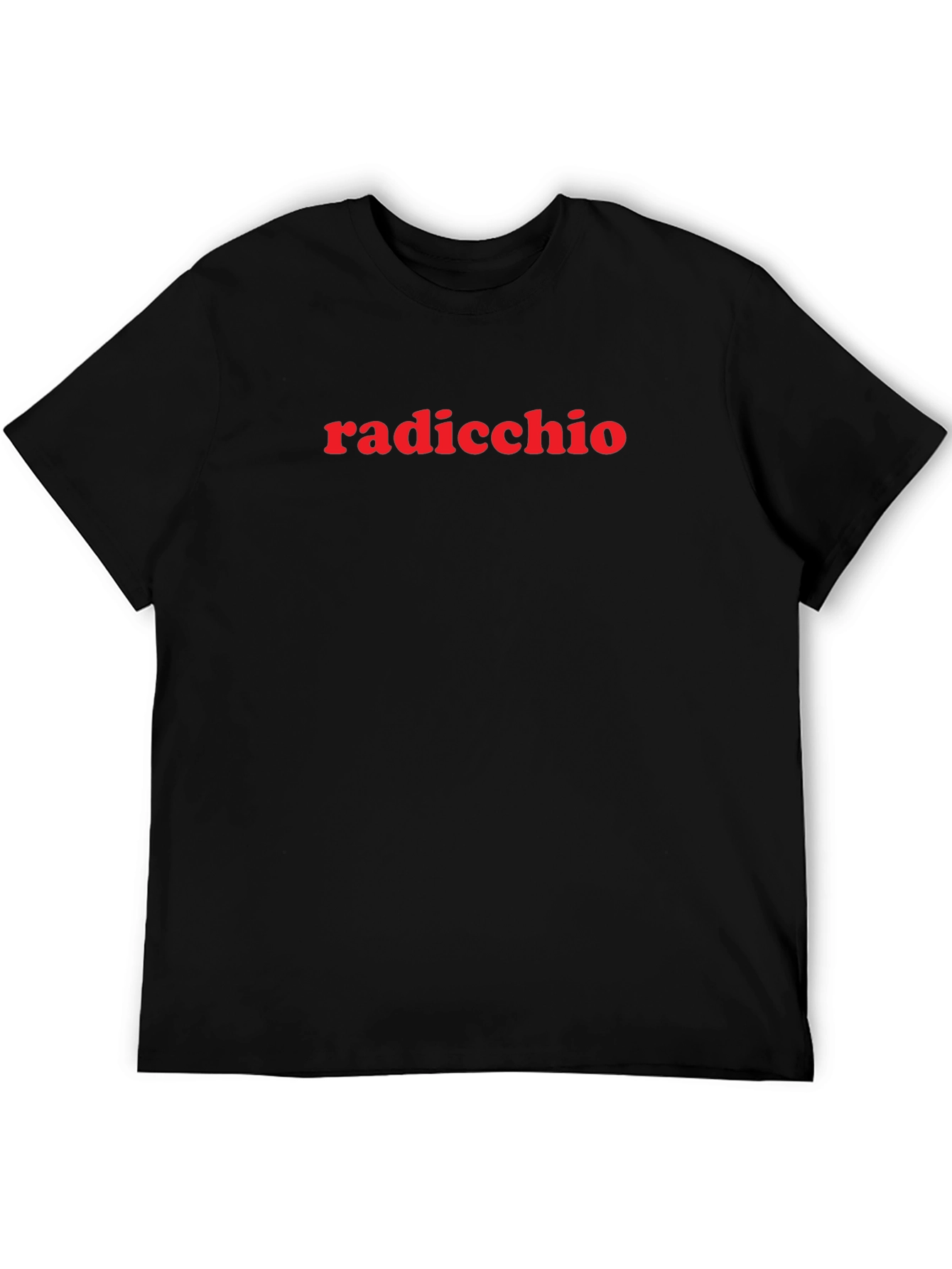 Radicchio T-Shirt - Stylish Red Text Design