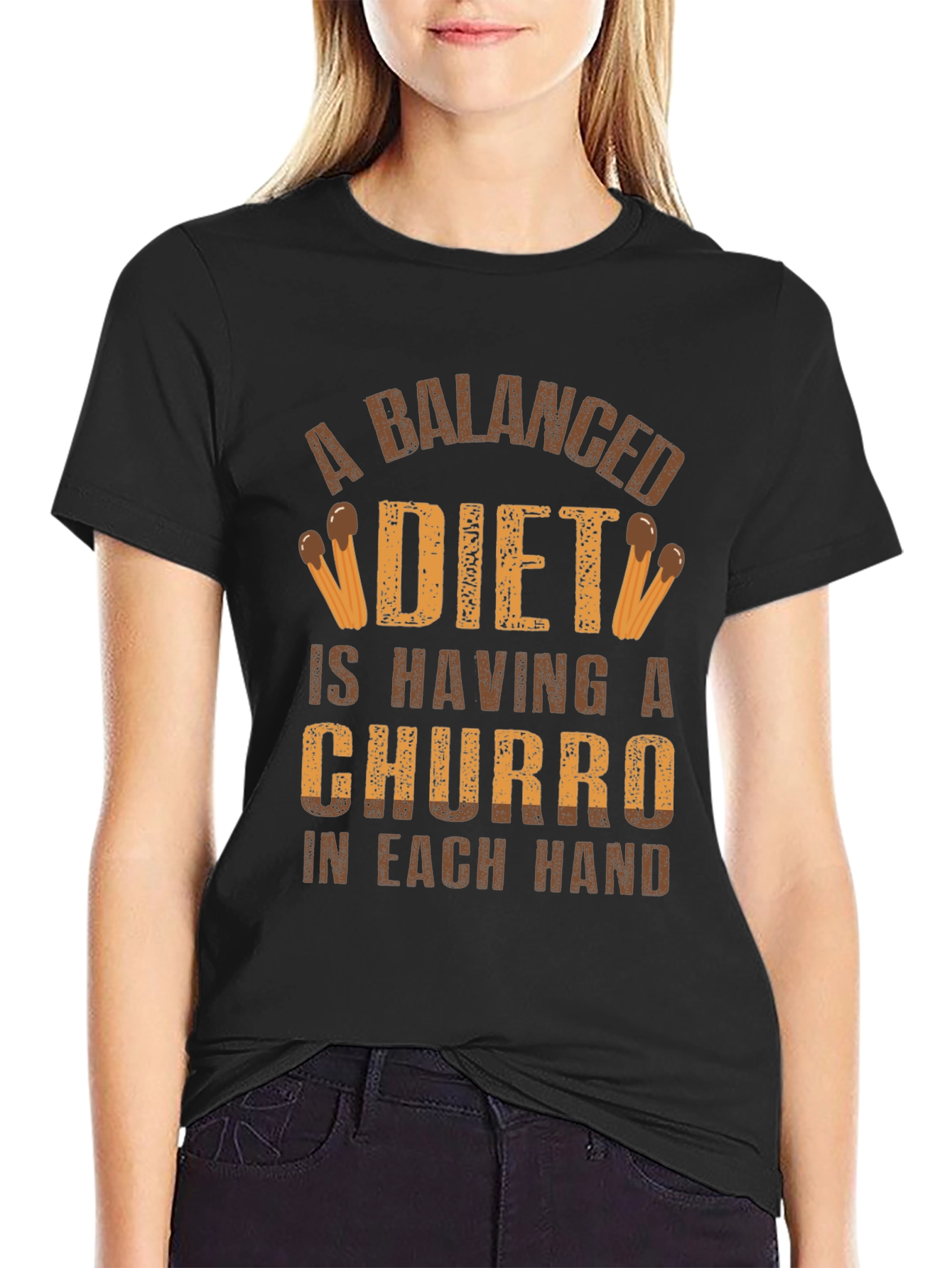 Balanced Diet Churro T-Shirt - Funny Foodie Tee