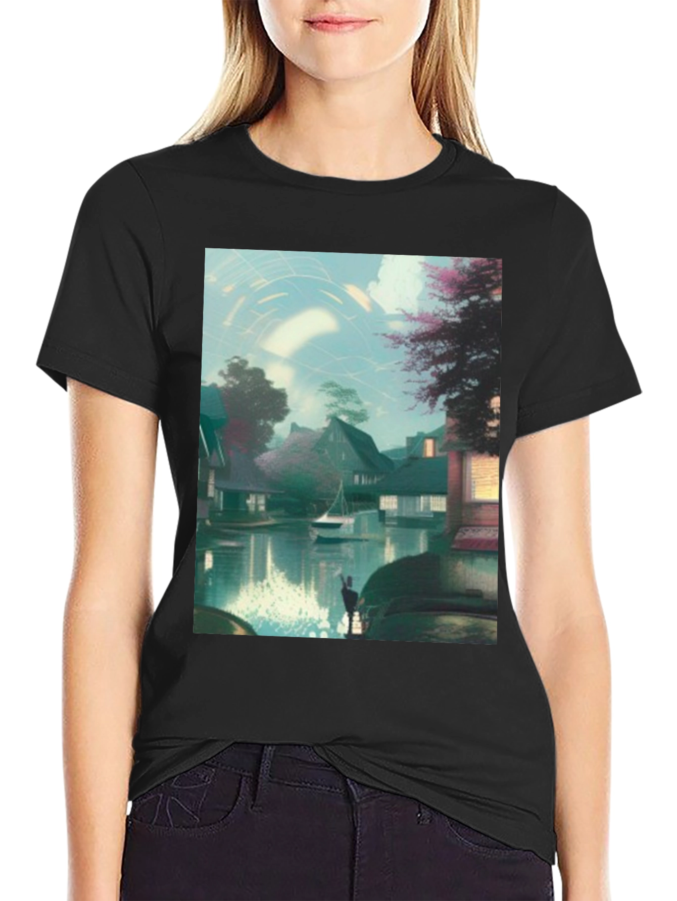 Scenic Waterway Art Print T-Shirt