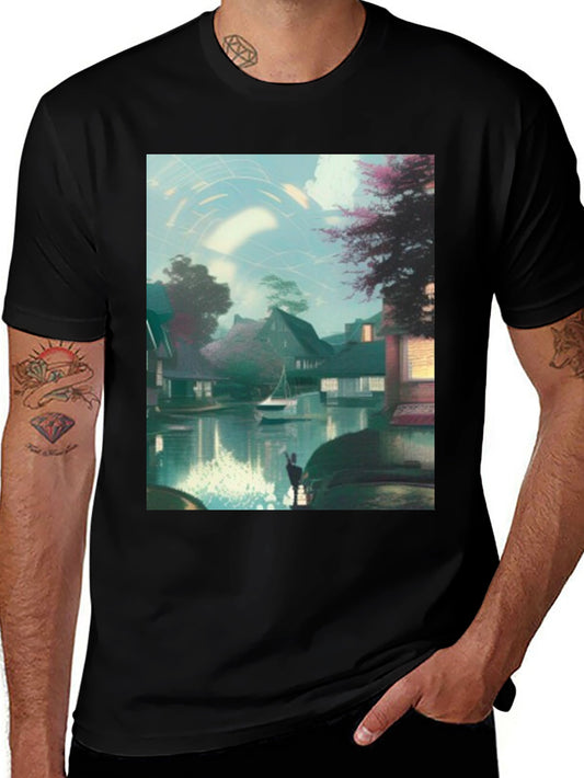 Scenic Waterway Art Print T-Shirt