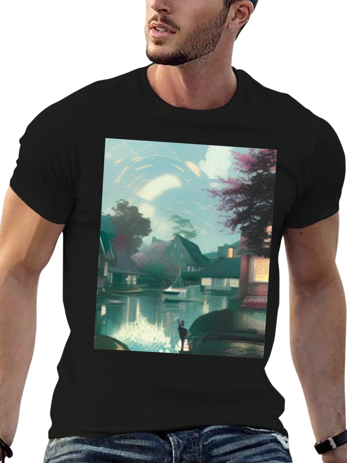 Scenic Waterway Art Print T-Shirt