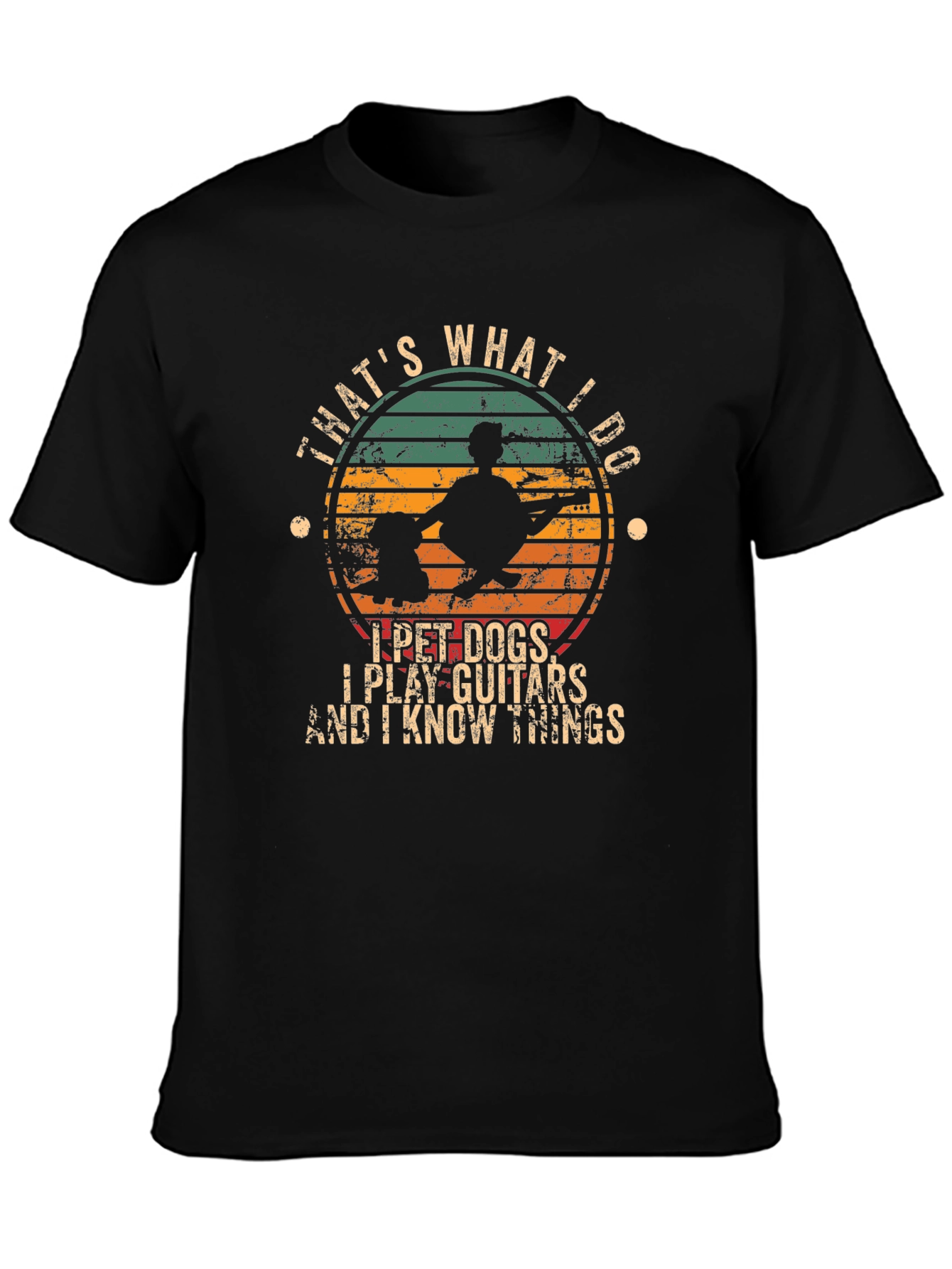 I Pet Dogs Play Guitar T-Shirt