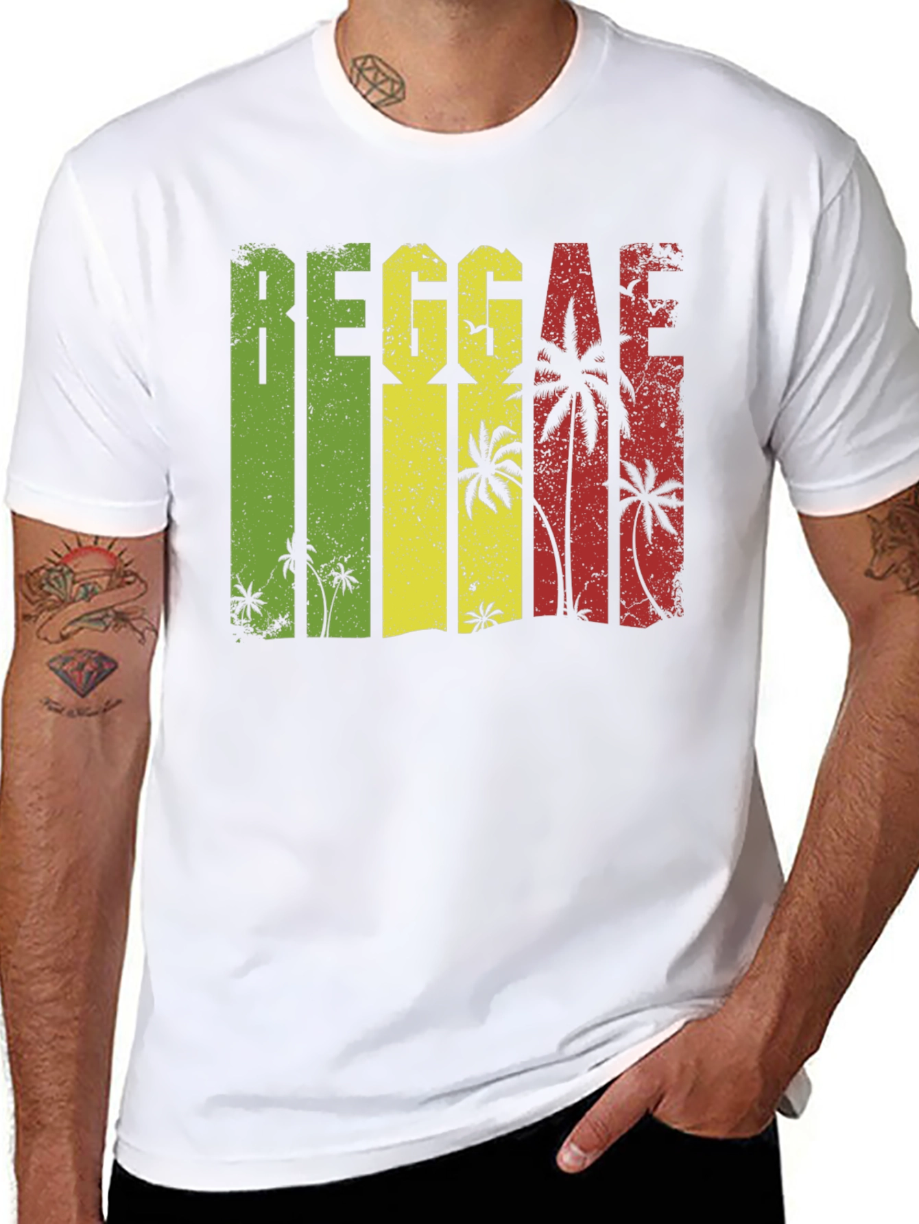 Reggae Vibe Mens Black T-Shirt
