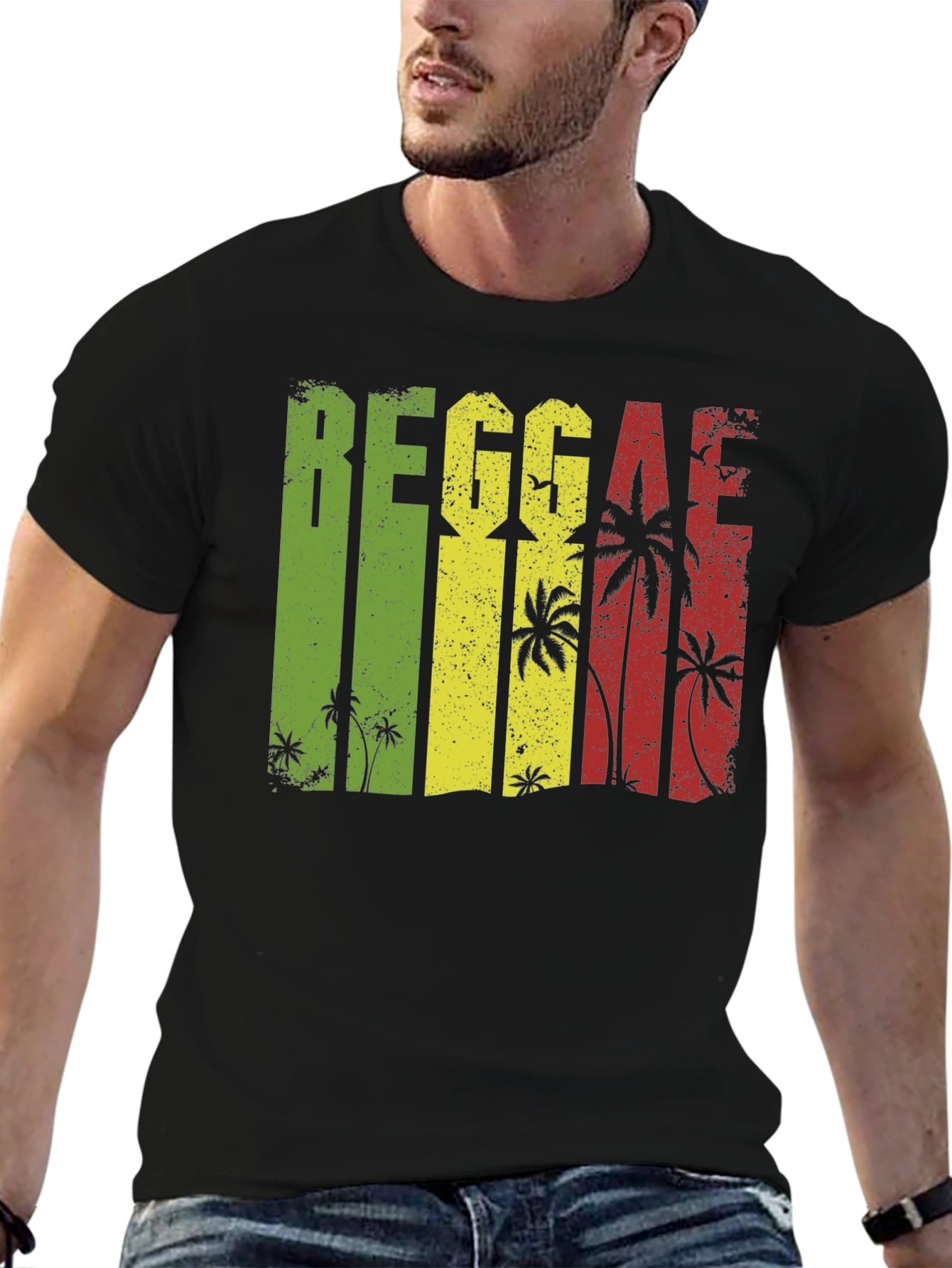 Reggae Vibe Mens Black T-Shirt