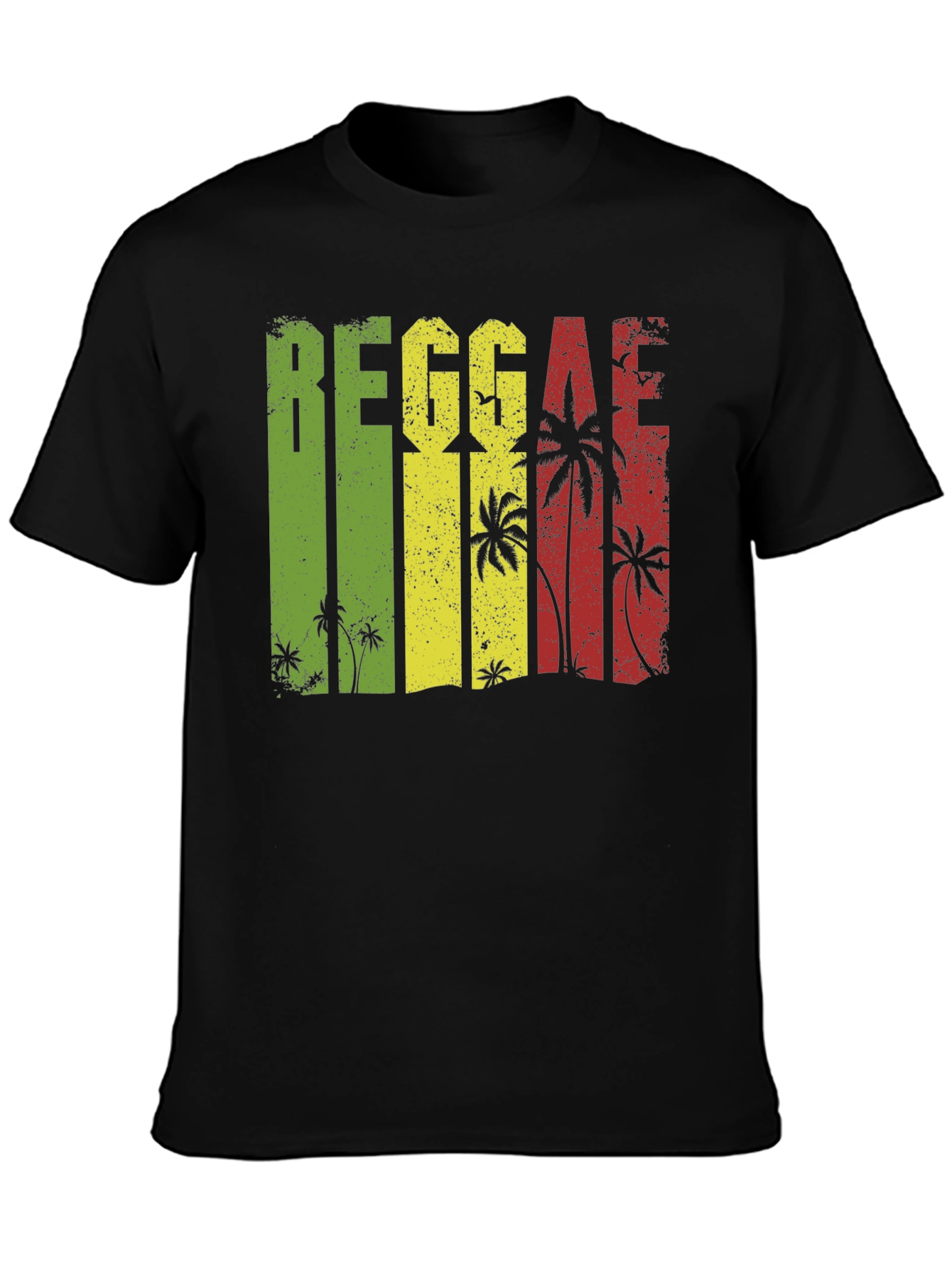Reggae Vibe Mens Black T-Shirt