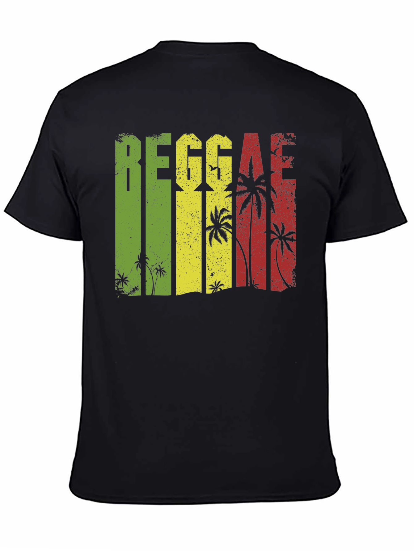 Reggae Vibe Mens Black T-Shirt