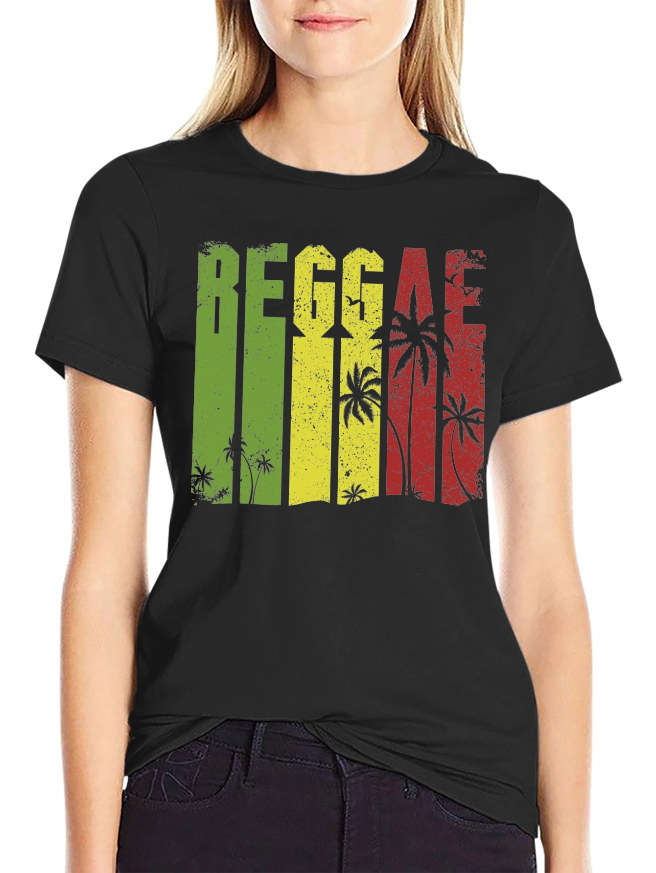 Reggae Vibe Mens Black T-Shirt
