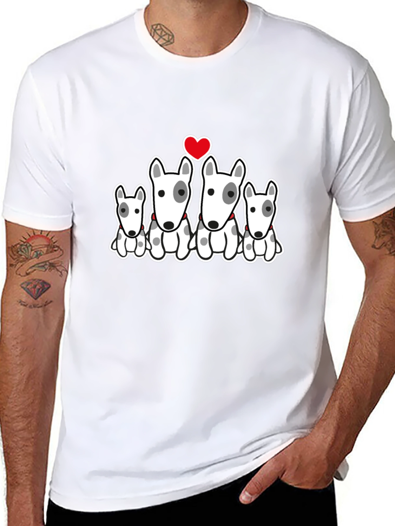 Bull Terrier Family Graphic Tee