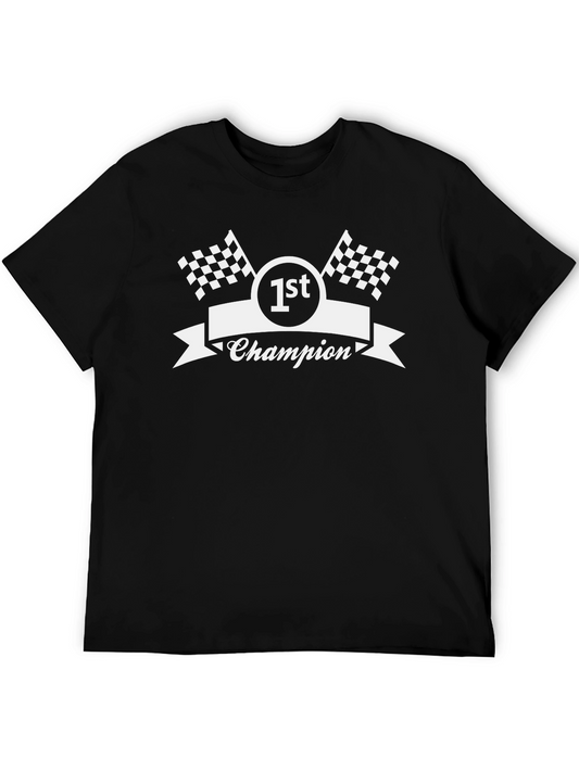 1st Champion Racing T-Shirt - Black Graphic Tee