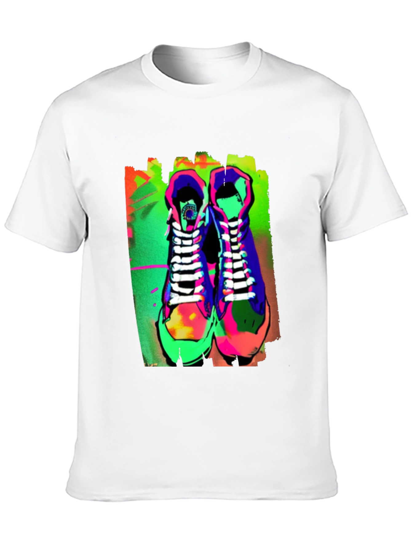 Neon Sneaker Graphic Tee - Streetwear Style