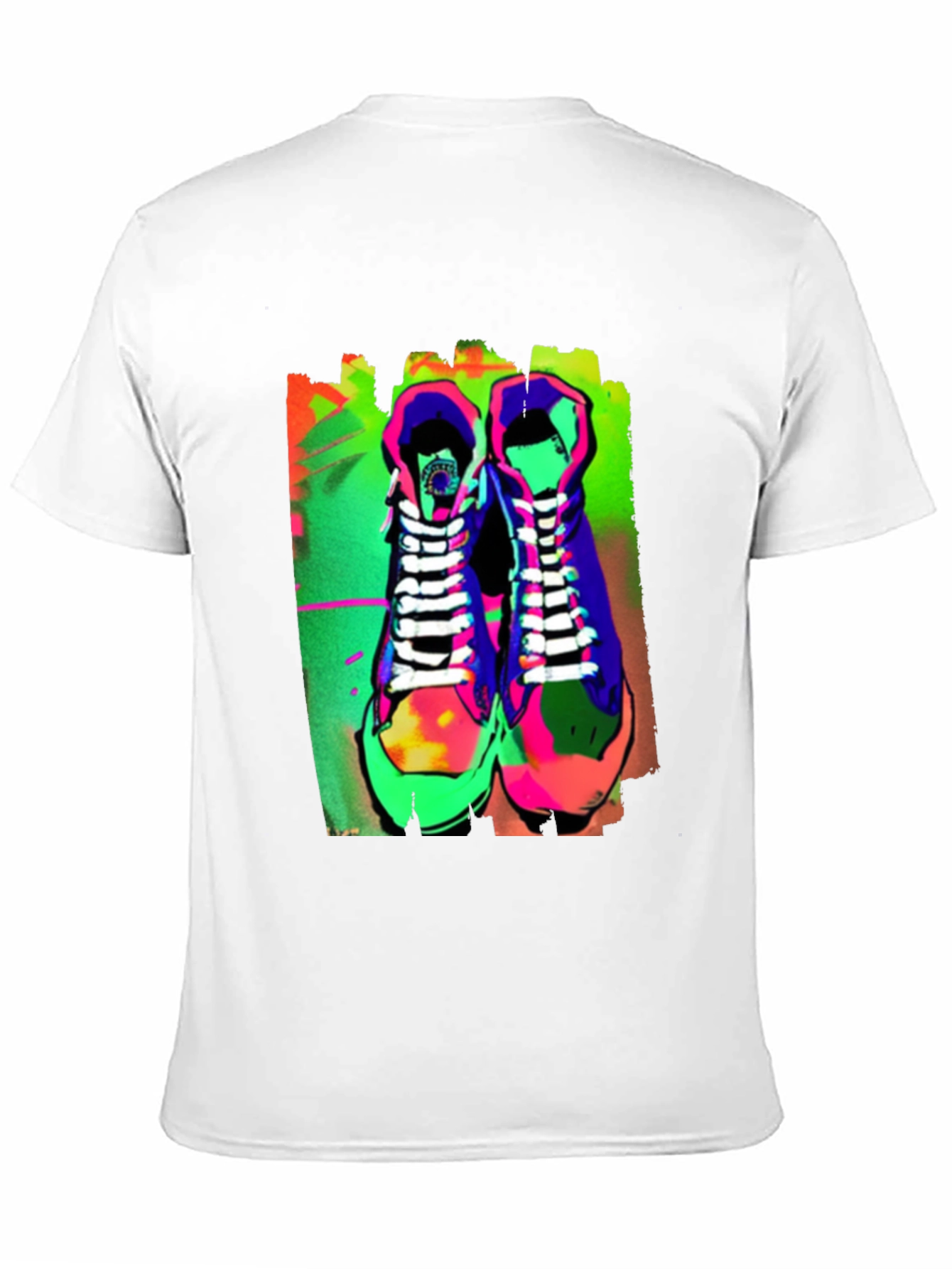 Neon Sneaker Graphic Tee - Streetwear Style