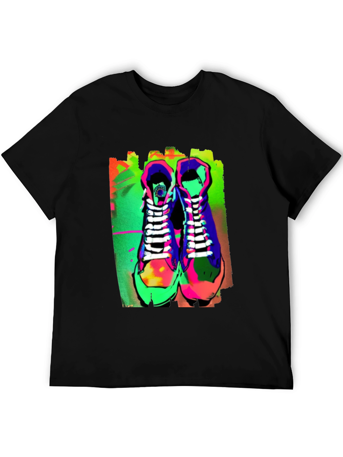 Neon Sneaker Graphic Tee - Streetwear Style