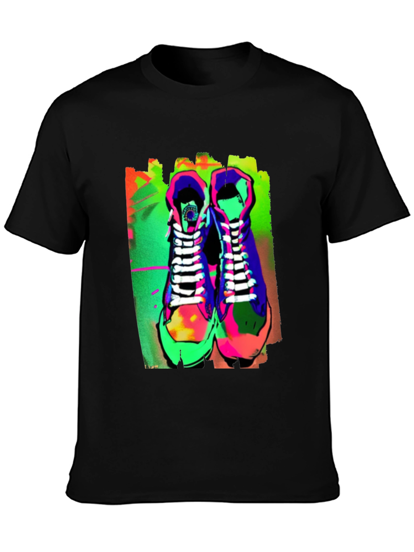Neon Sneaker Graphic Tee - Streetwear Style
