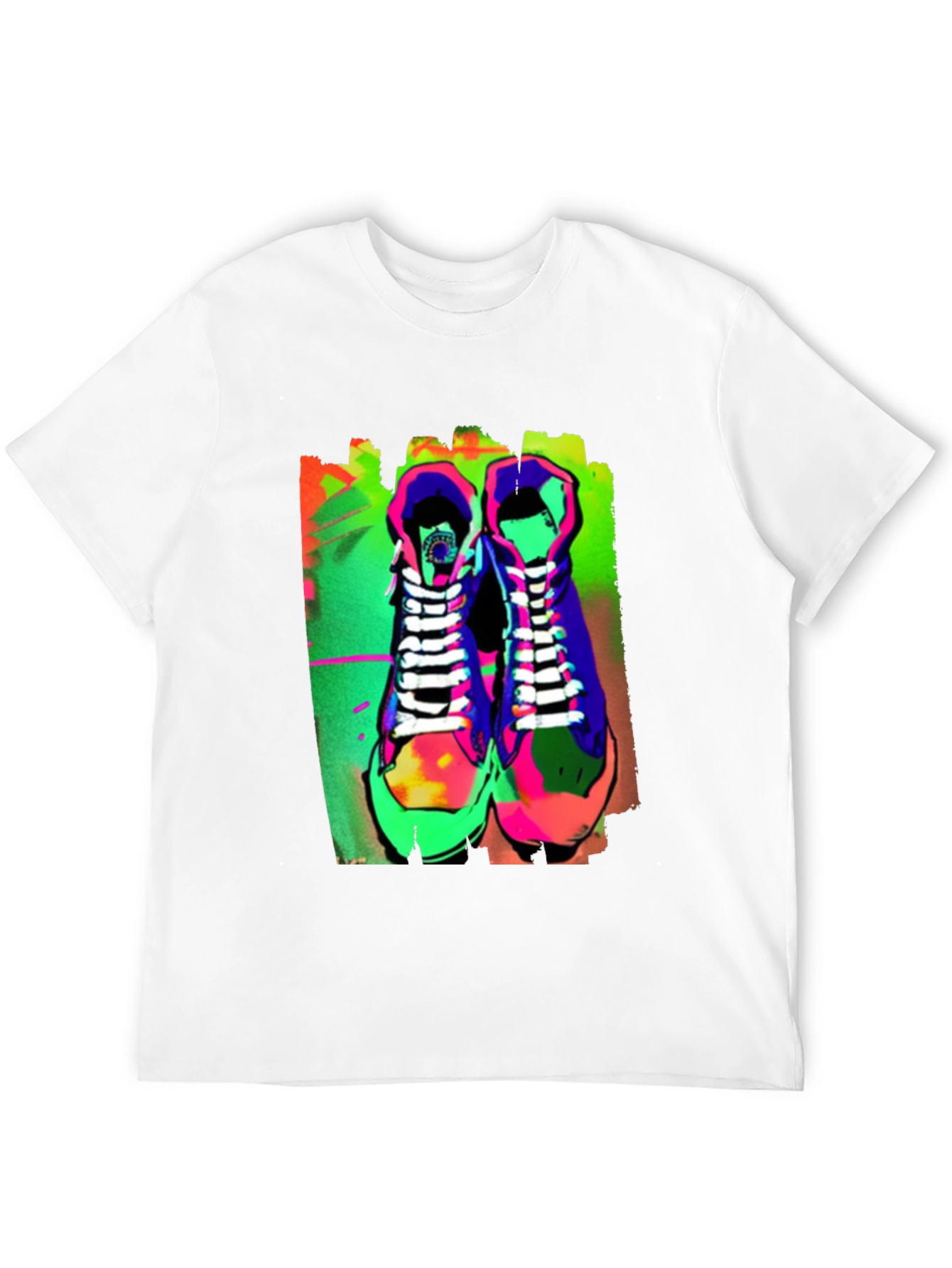 Neon Sneaker Graphic Tee - Streetwear Style