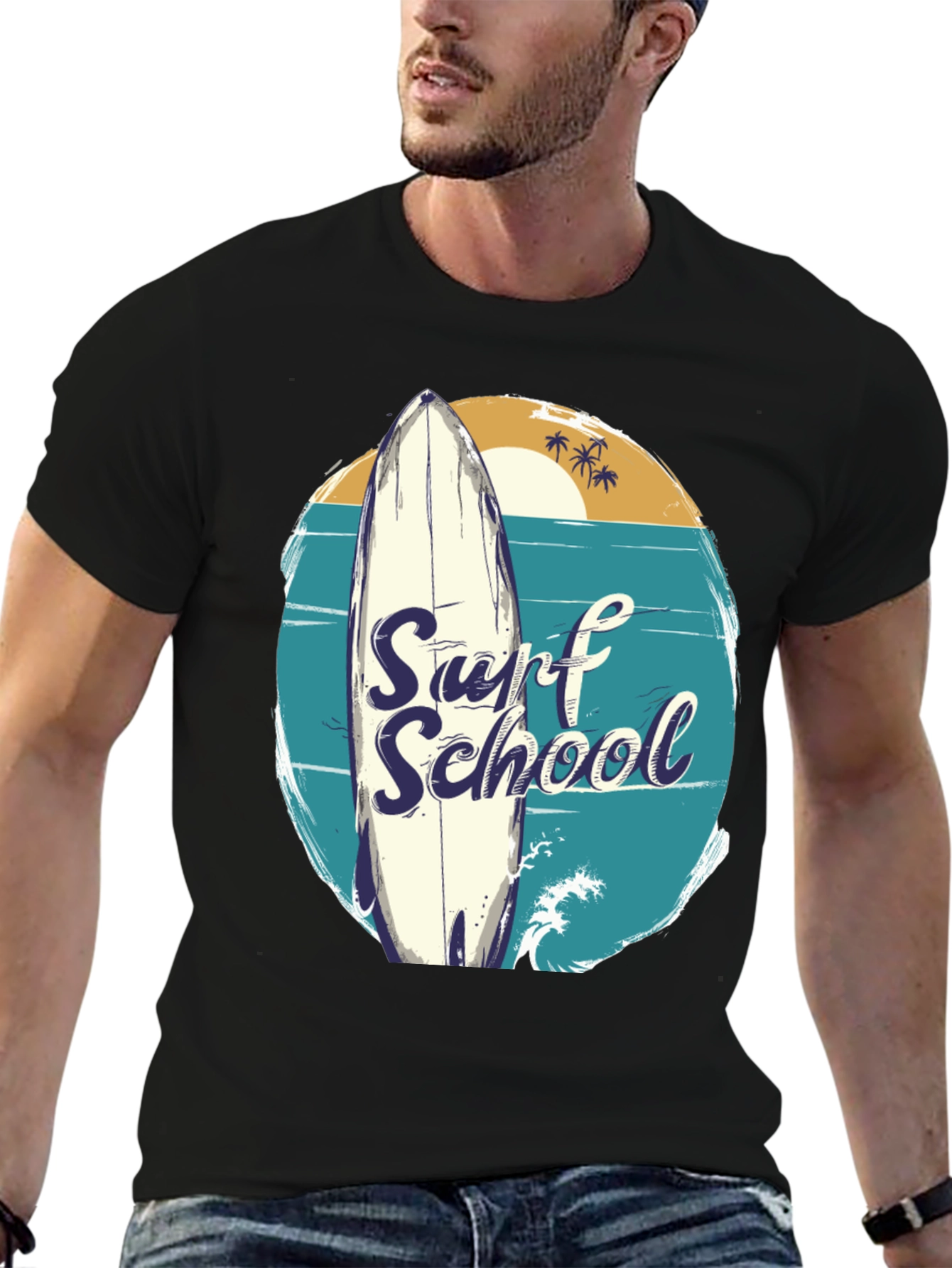 Surf School Graphic Tee - Beach Vibes