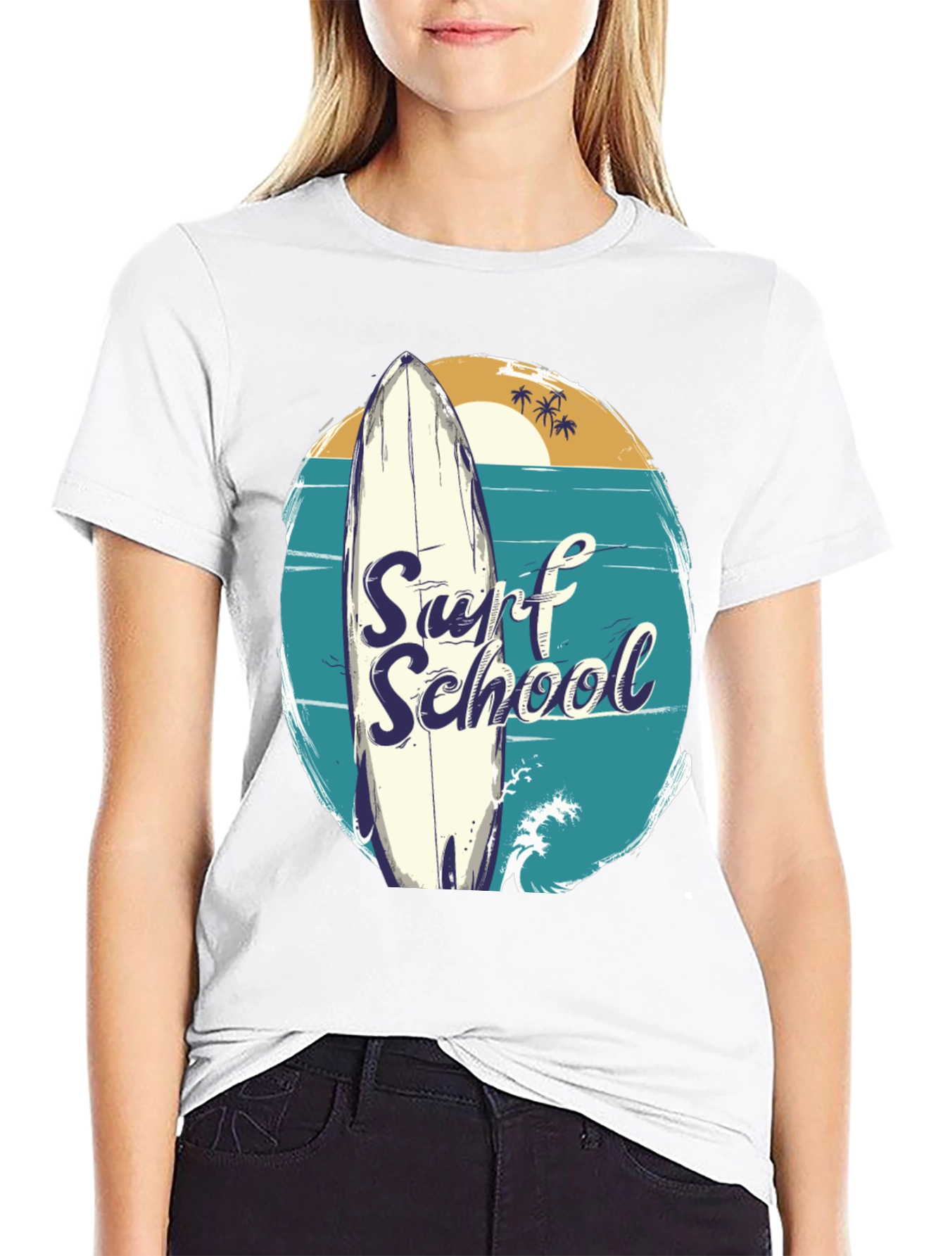 Surf School Graphic Tee - Beach Vibes