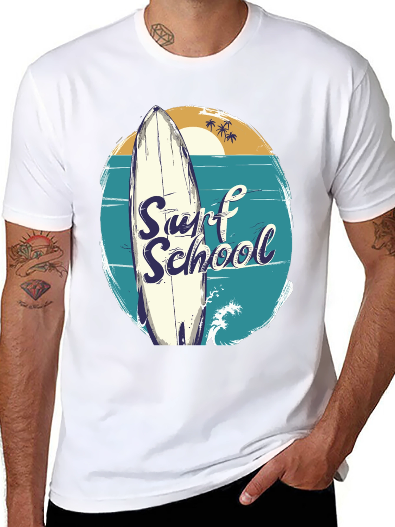 Surf School Graphic Tee - Beach Vibes