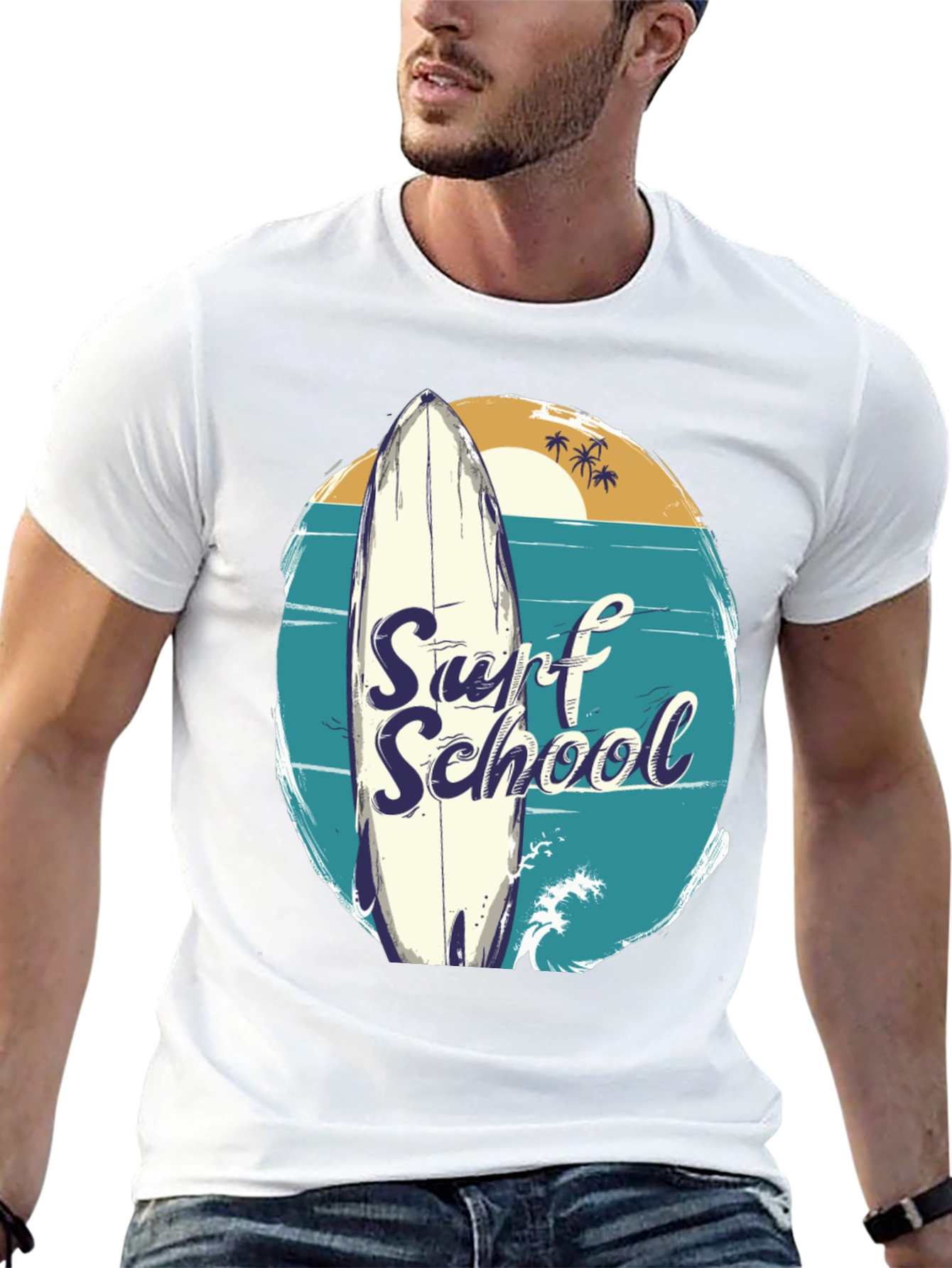 Surf School Graphic Tee - Beach Vibes