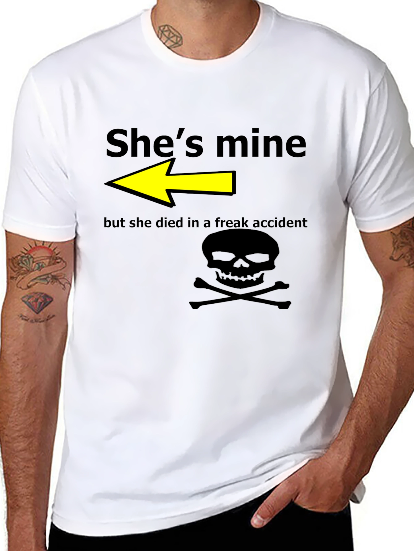 Humorous Shes Mine Graphic T-Shirt