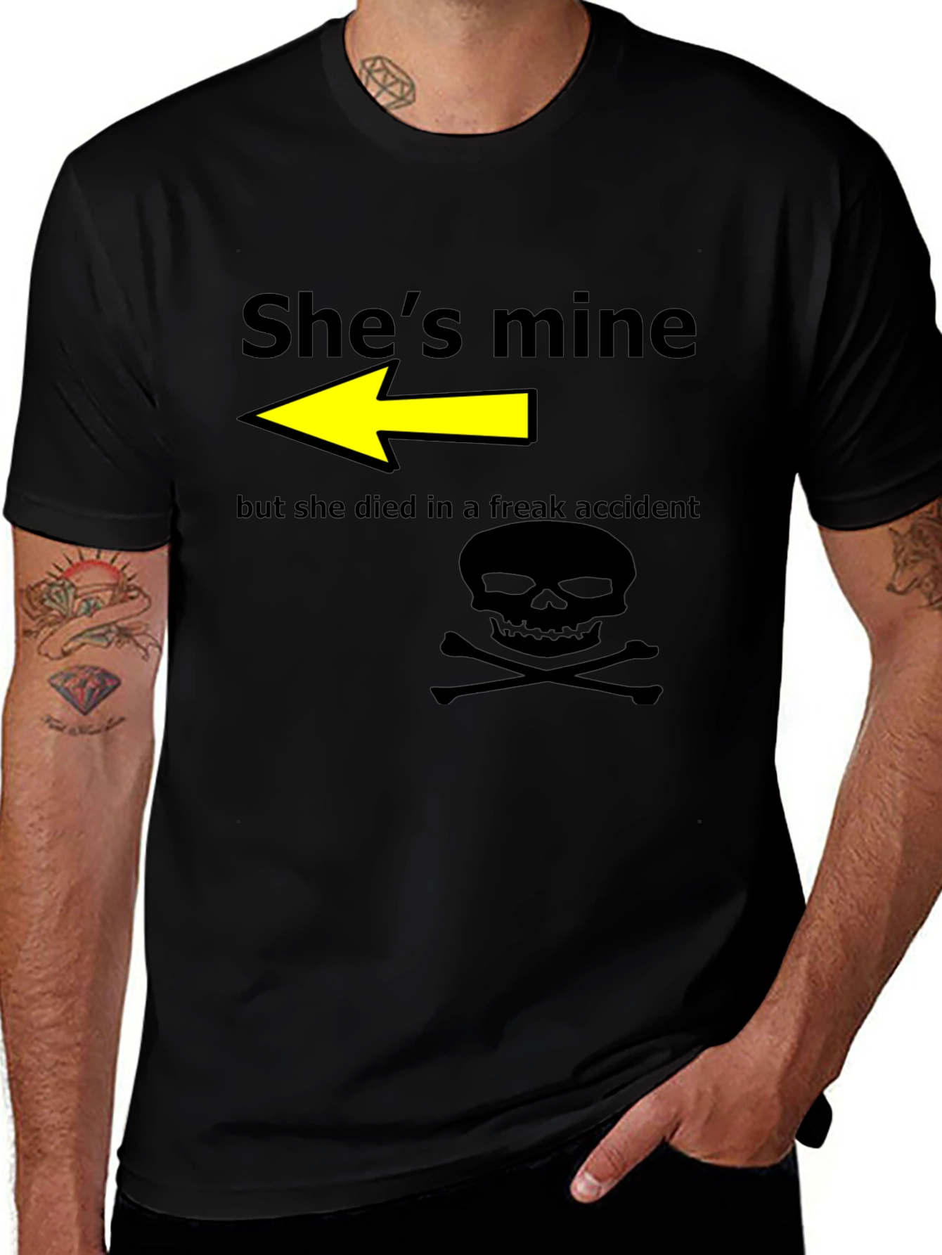 Humorous Shes Mine Graphic T-Shirt