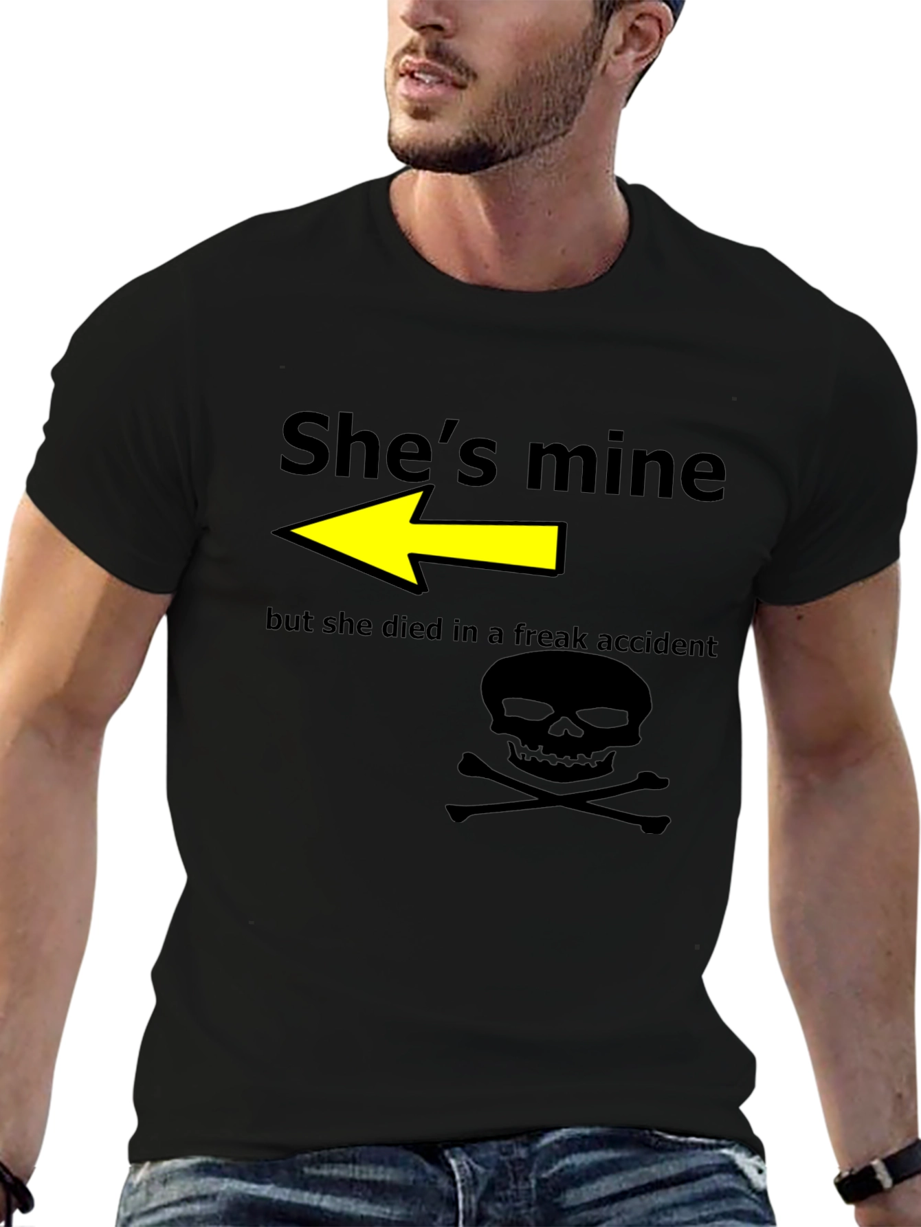 Humorous Shes Mine Graphic T-Shirt