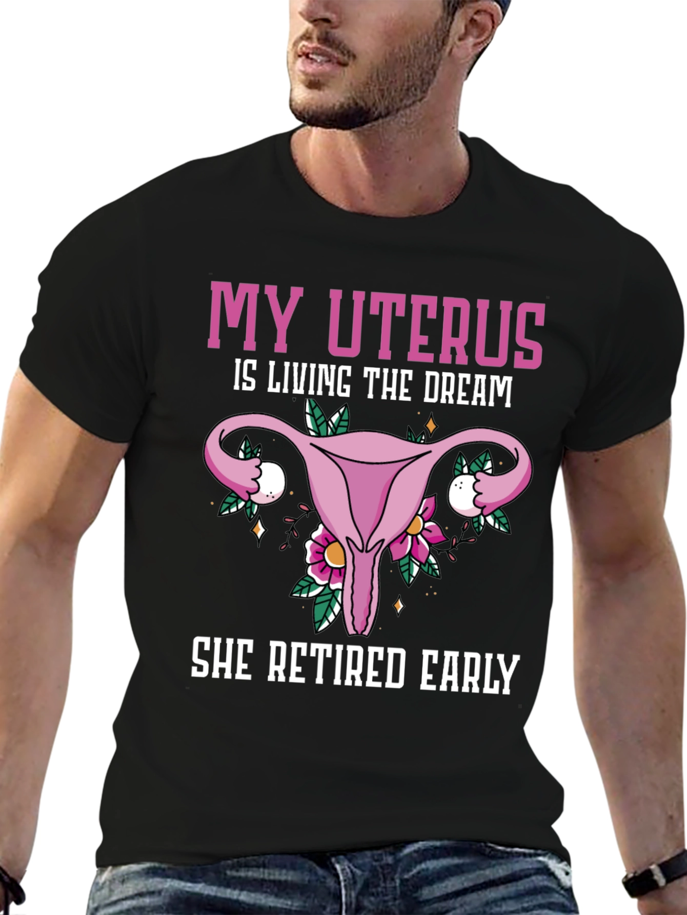 Uterus Retired Early T-Shirt Funny Womens Health Tee