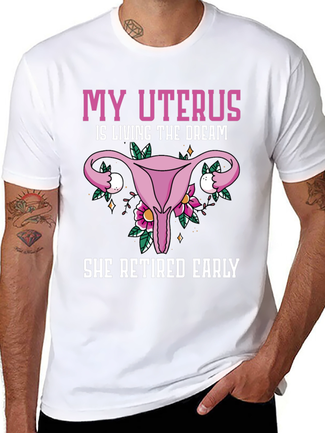 Uterus Retired Early T-Shirt Funny Womens Health Tee