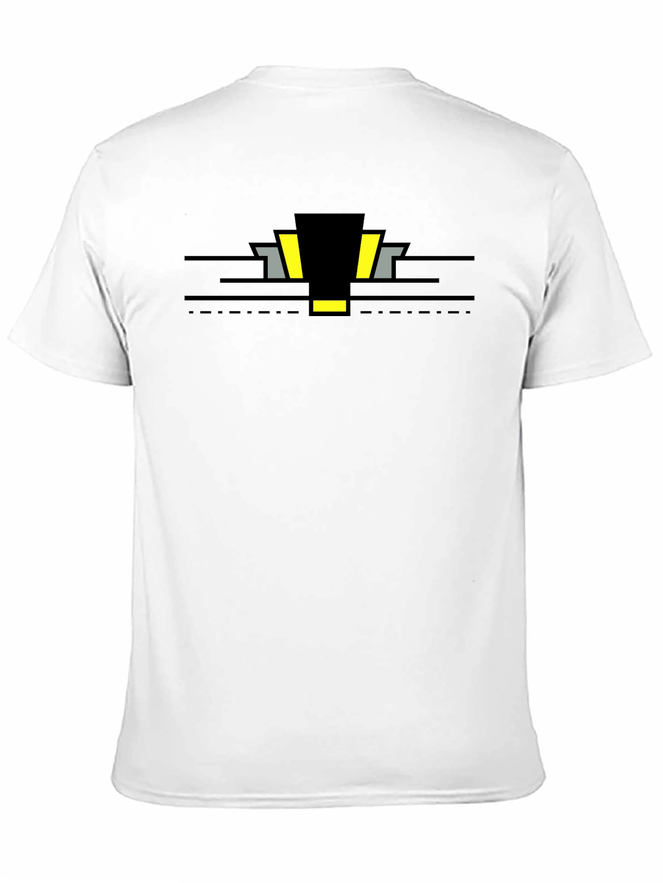 Abstract Geometric Black T-Shirt
