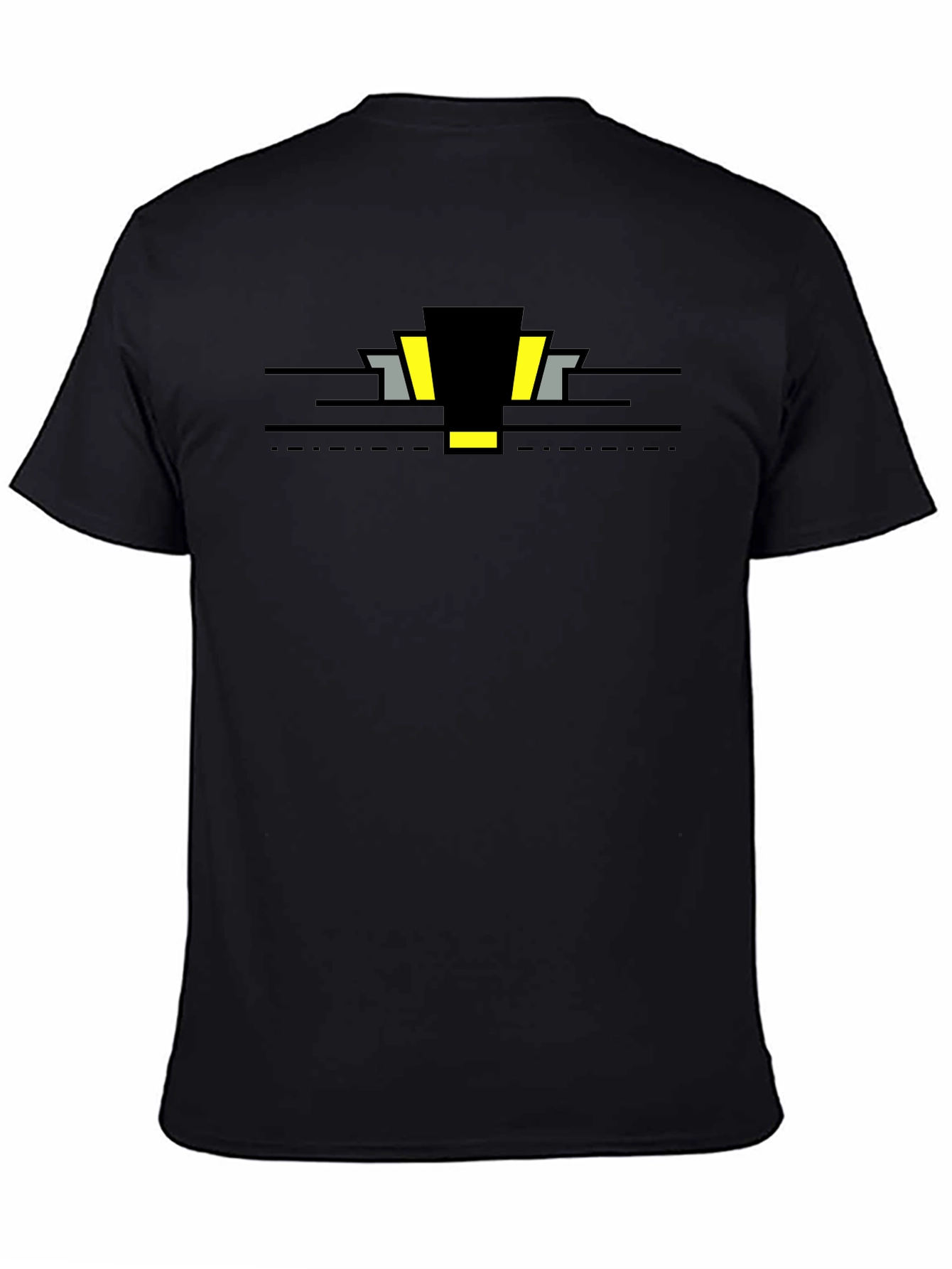 Abstract Geometric Black T-Shirt
