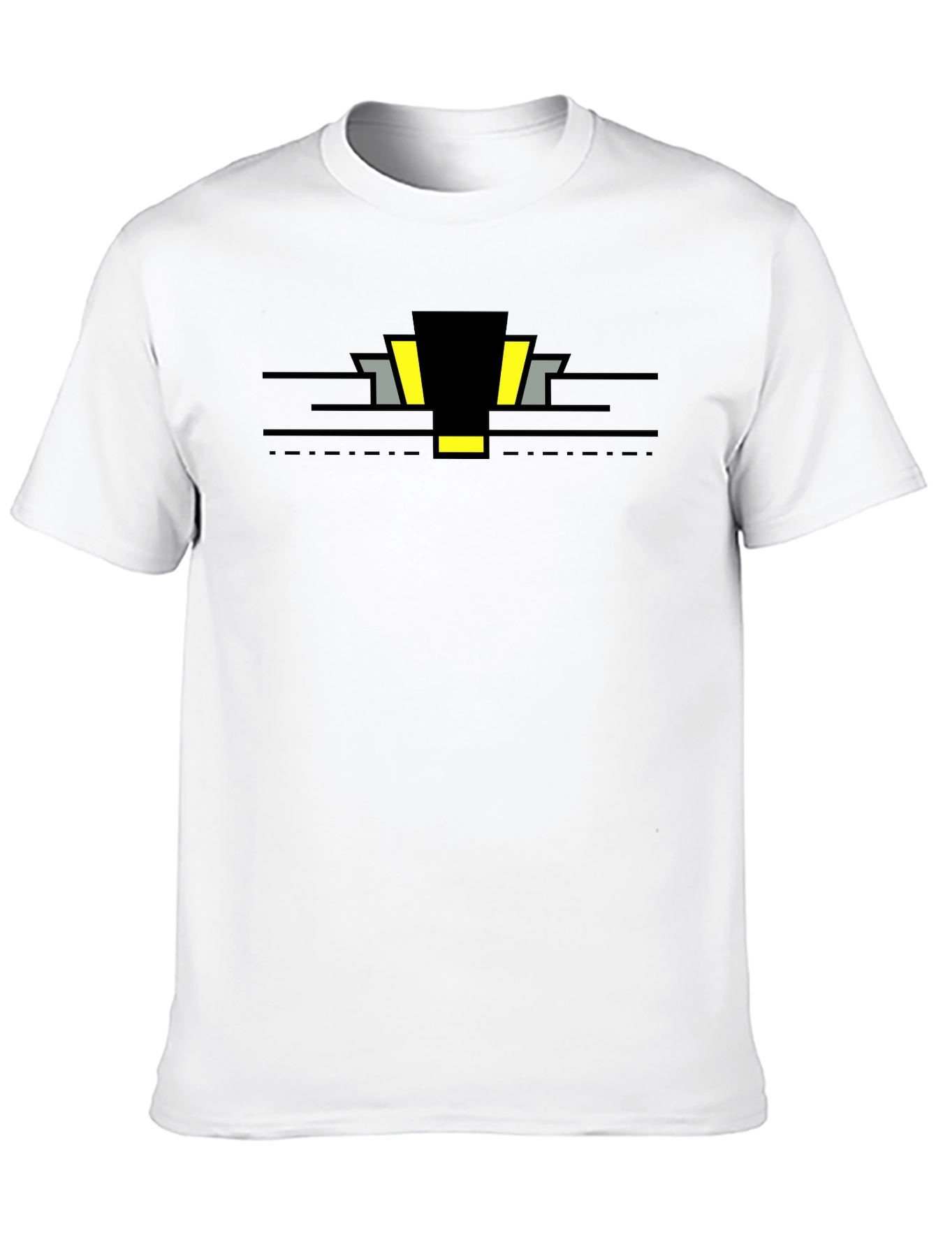 Abstract Geometric Black T-Shirt