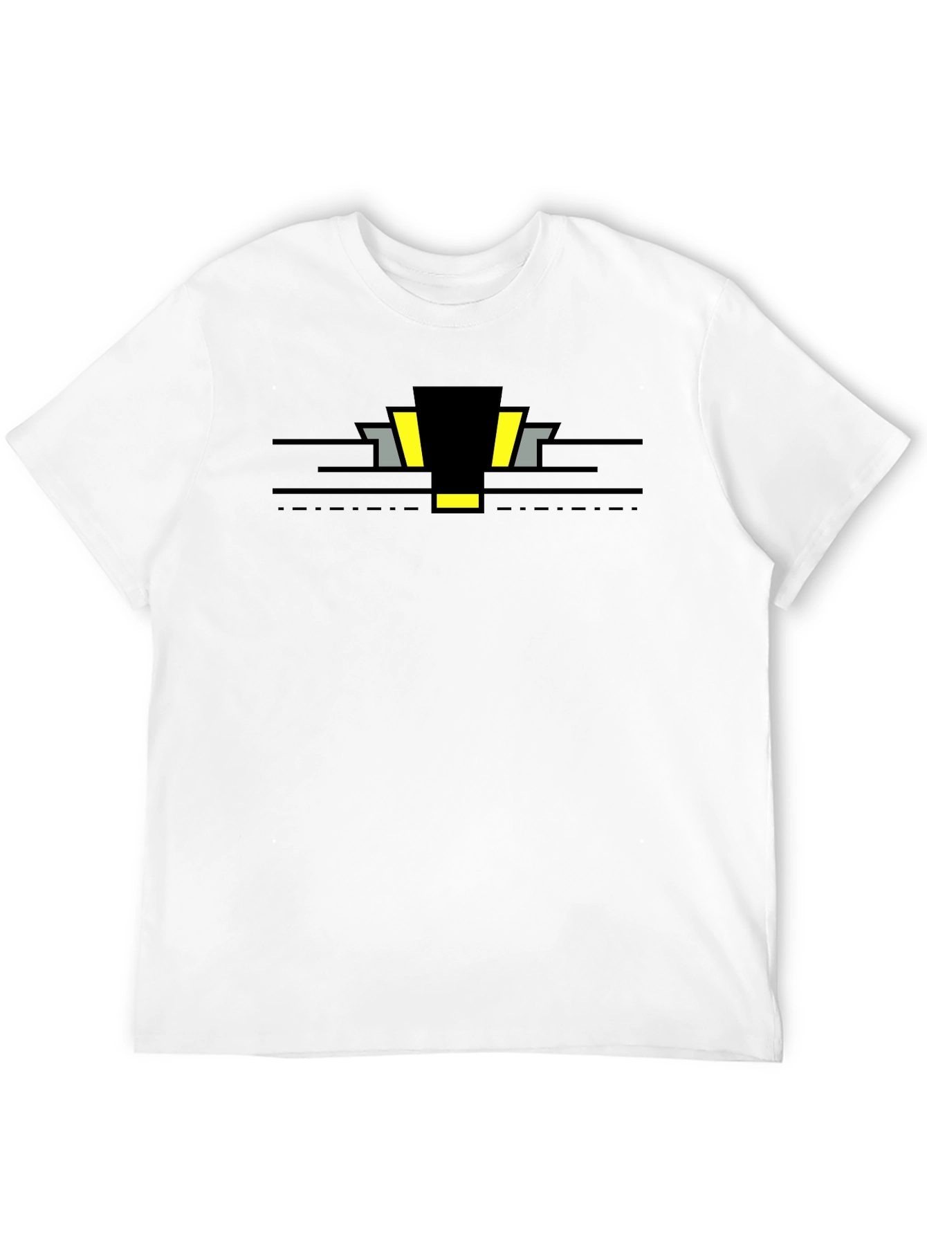 Abstract Geometric Black T-Shirt