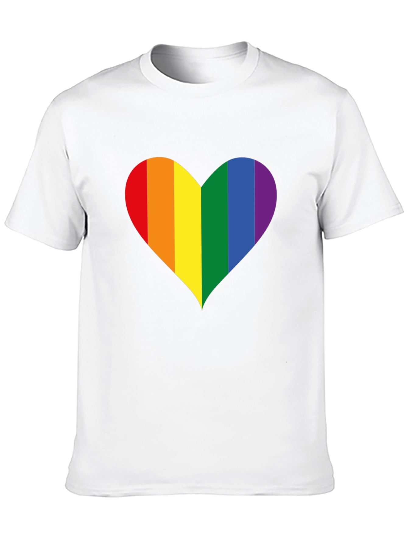 Pride Heart Graphic Tee - Black Cotton Blend
