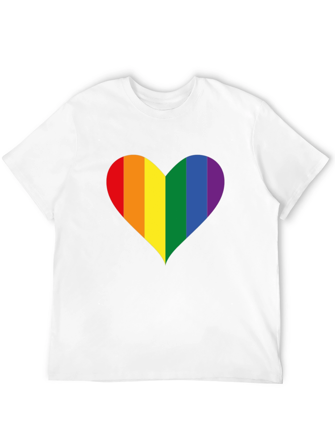 Pride Heart Graphic Tee - Black Cotton Blend