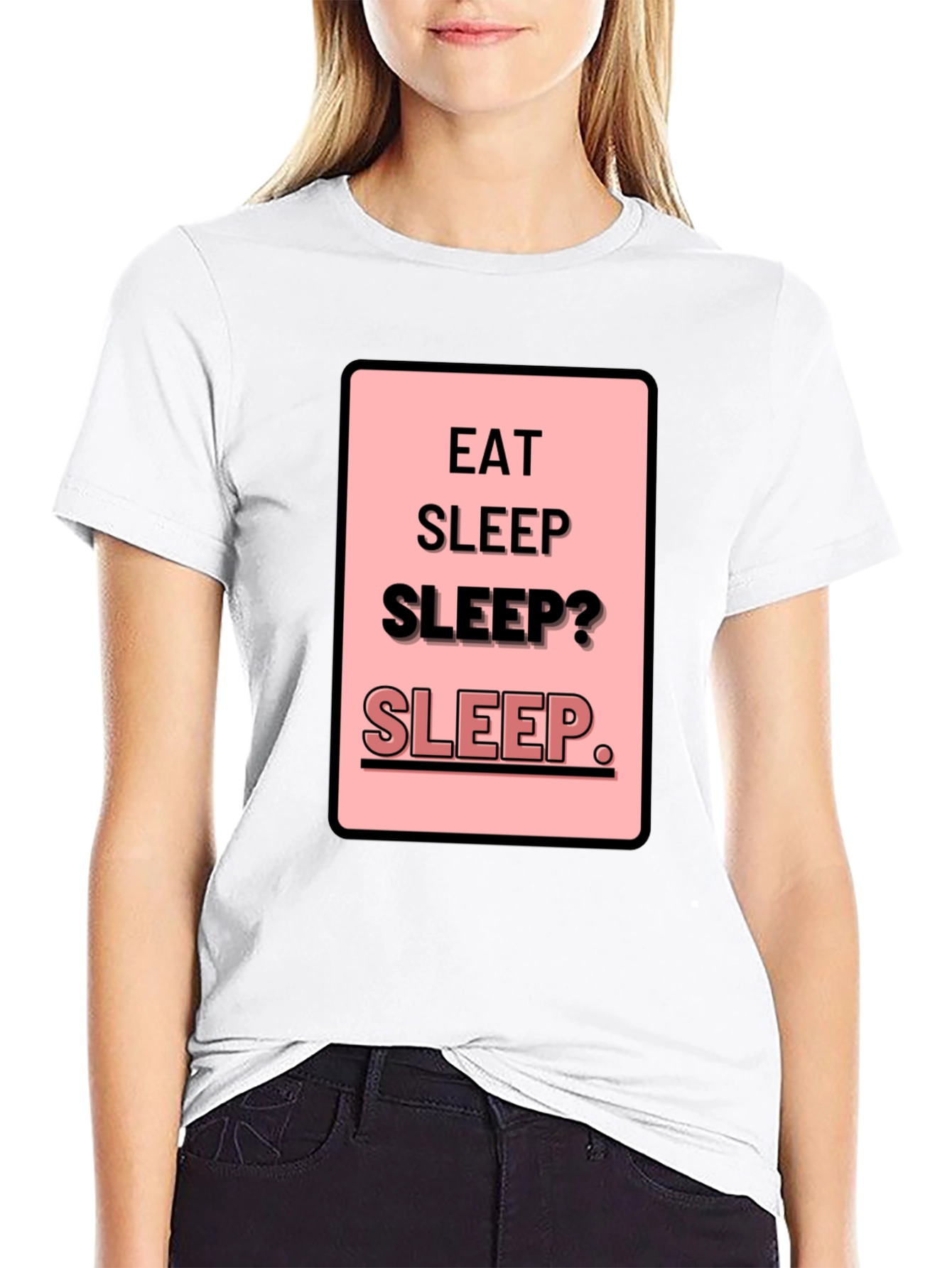 Eat Sleep Sleep? Funny Mens Black T-Shirt