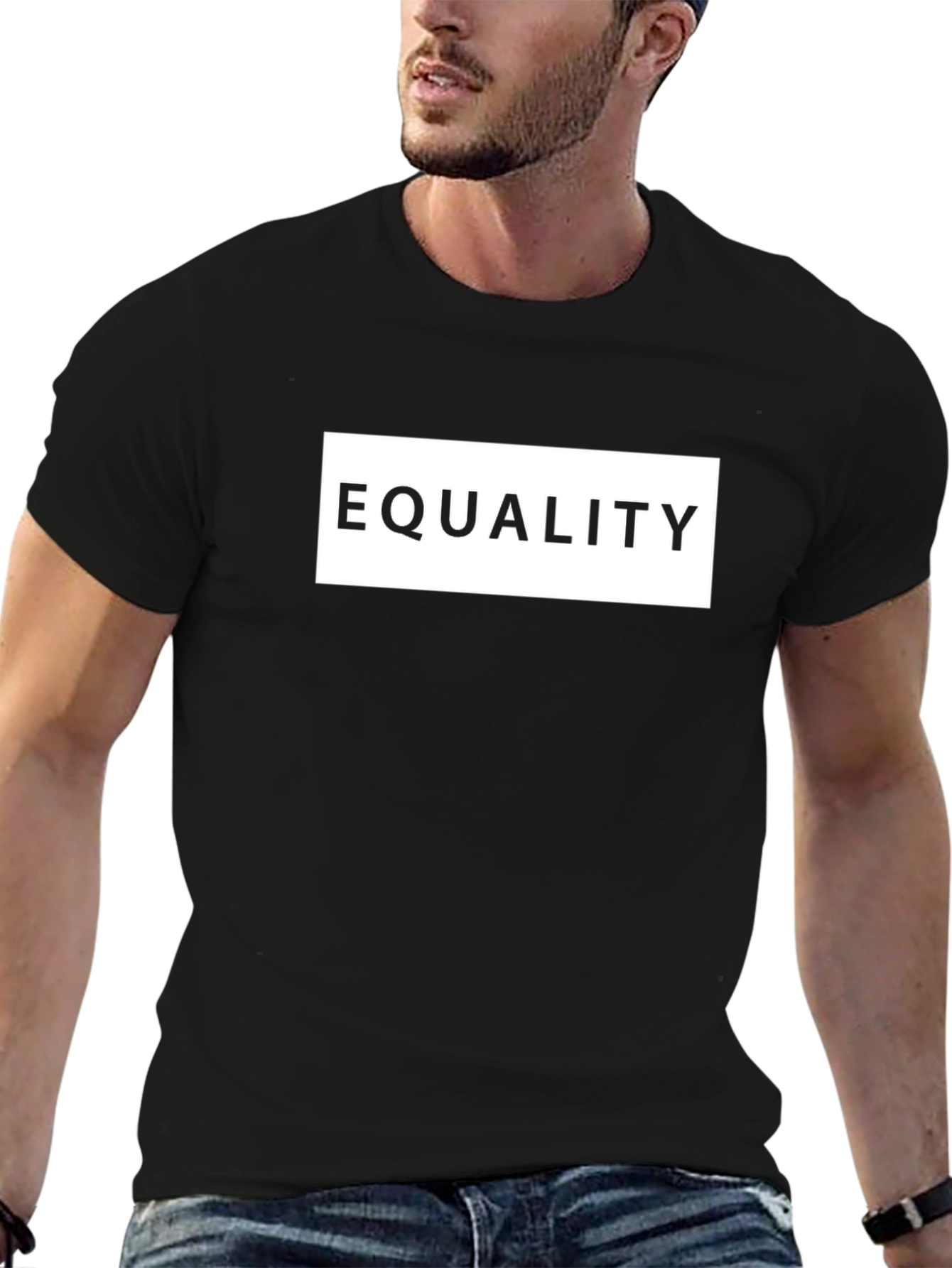 Equality Graphic Print Black T-Shirt